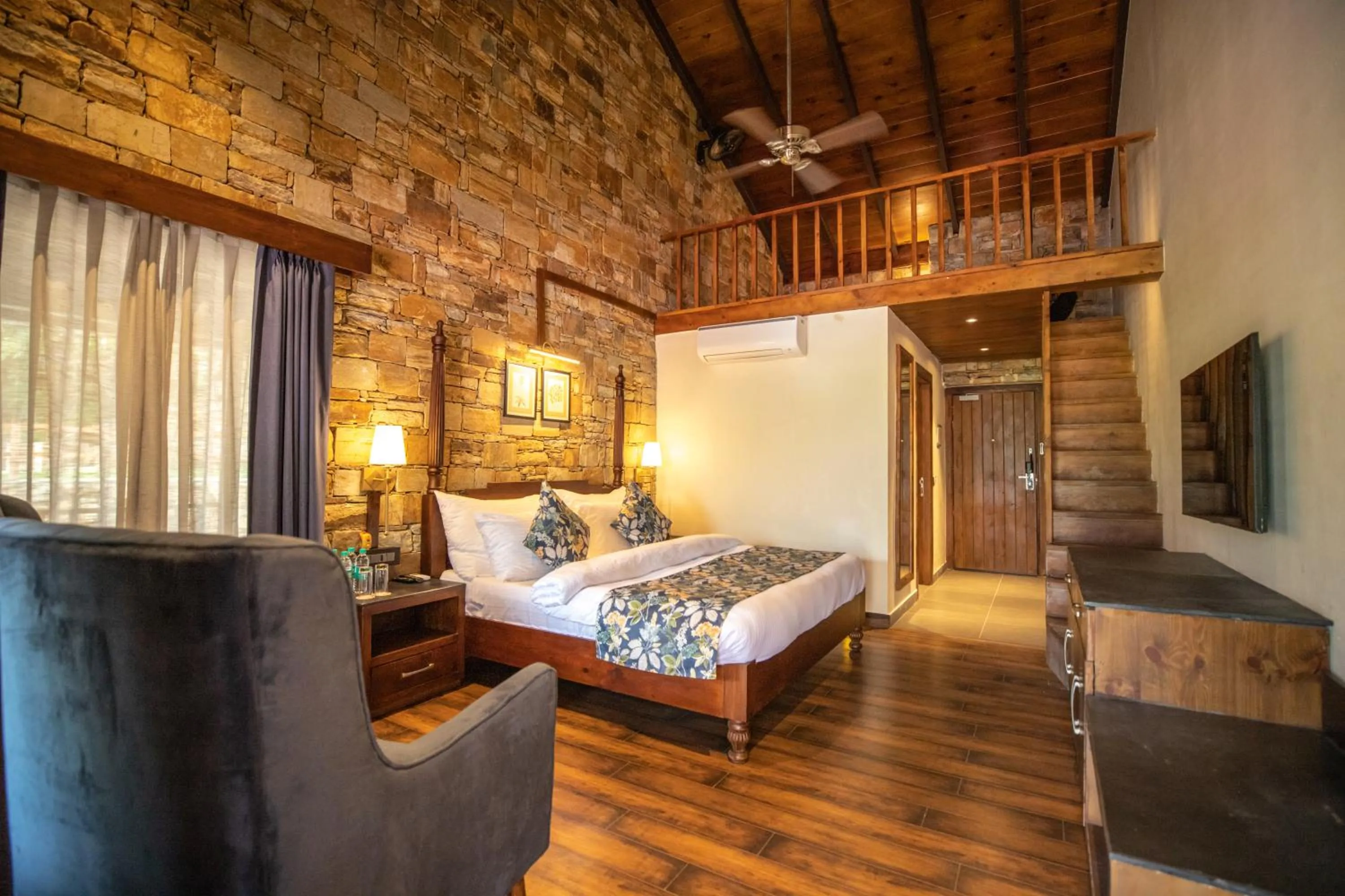 Bed in The Pear Orchard By Countryside