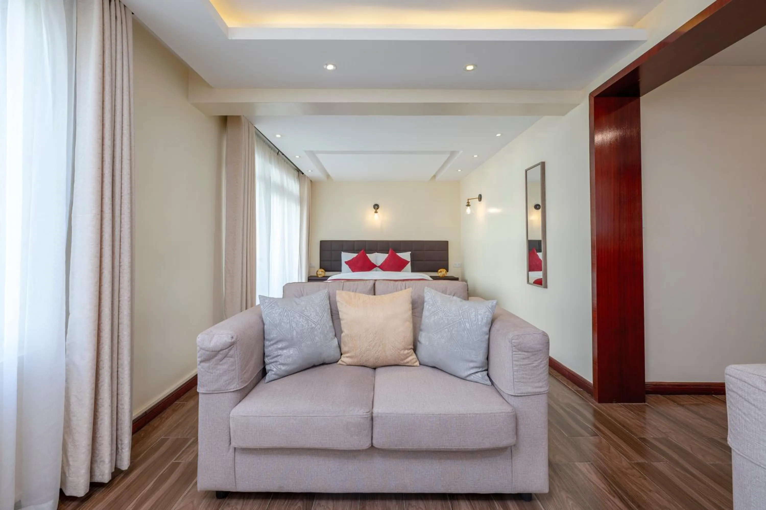 Seating area in Roma Court Serviced Apartments