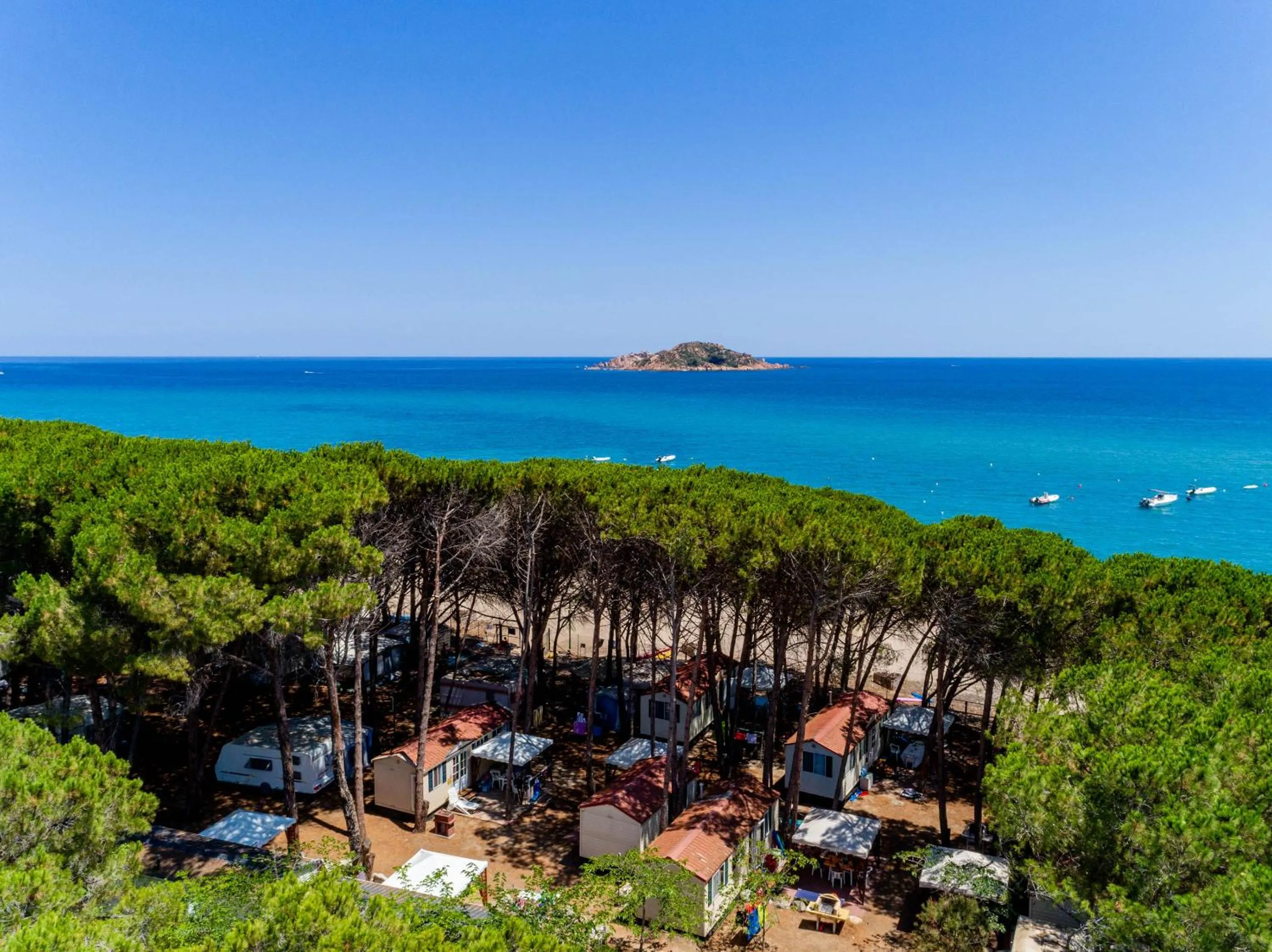 Bird's eye view in Camping&Village Le Cernie