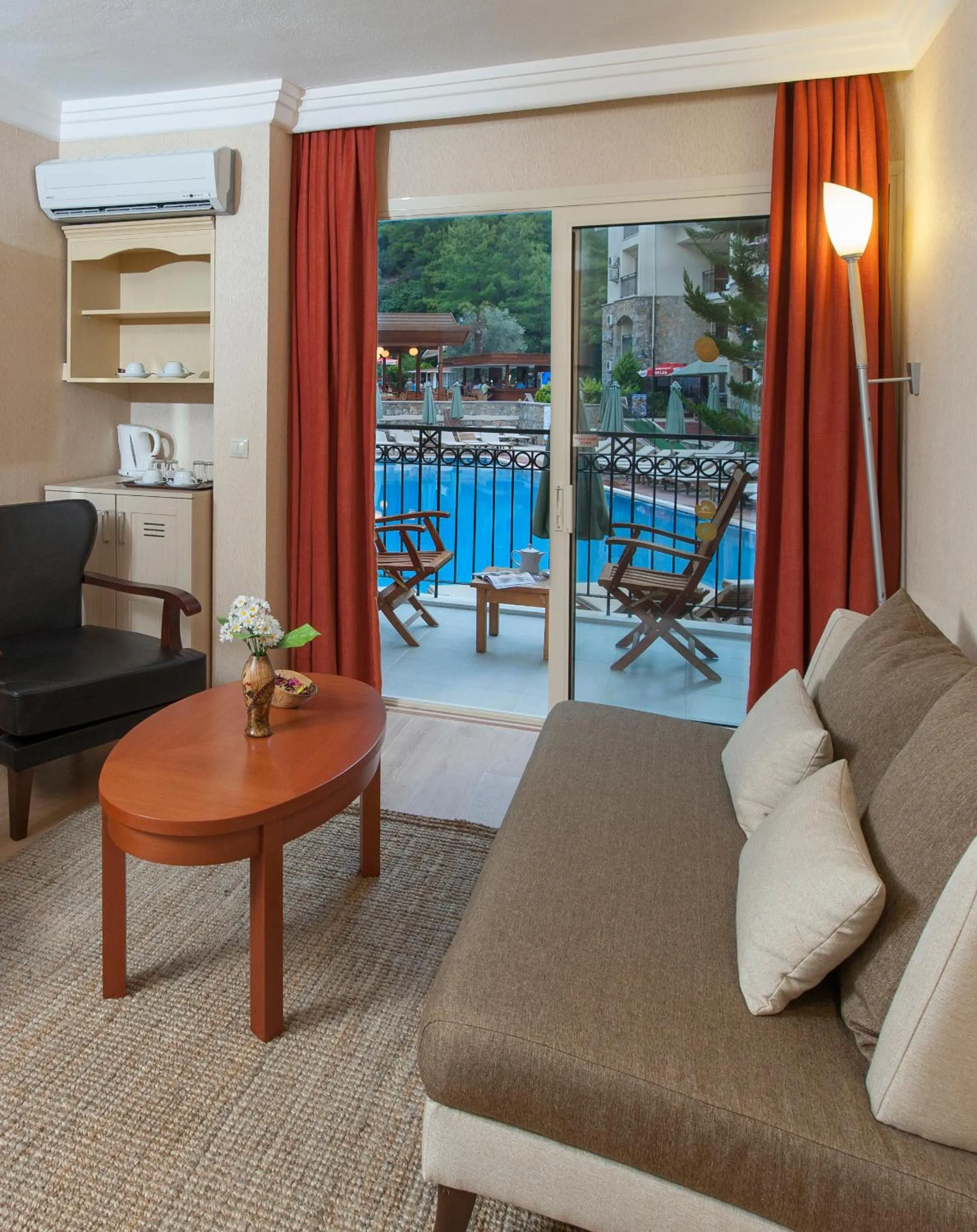 Pool view in Julian Forest Suites