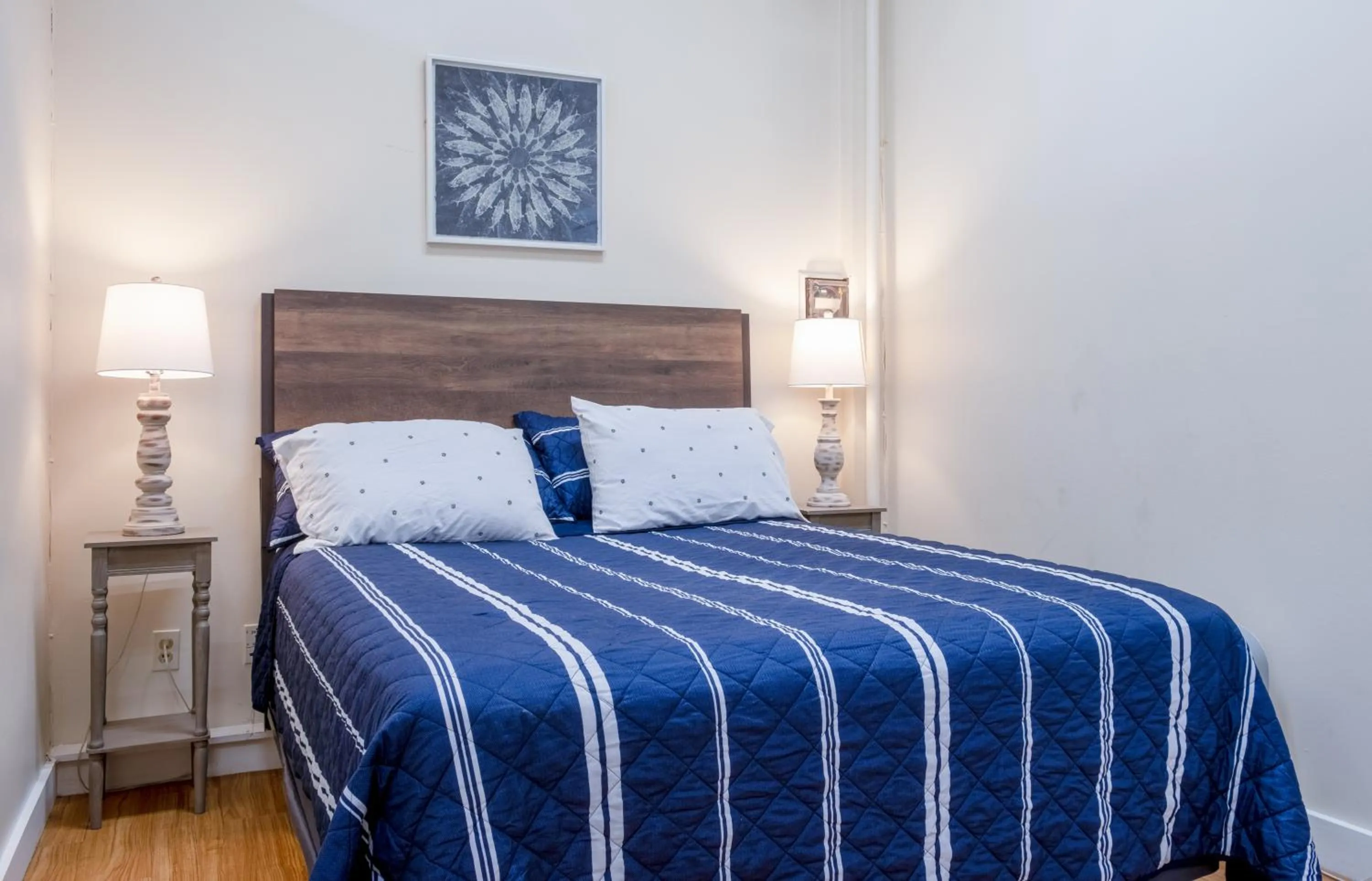 Bed in Downtown Apartments in Bar Harbor