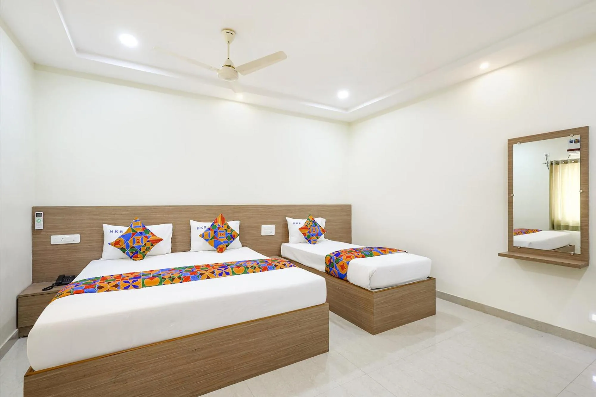 Bed in FabHotel Karthikeya Residency - 900m from Tirupati Bus Stand