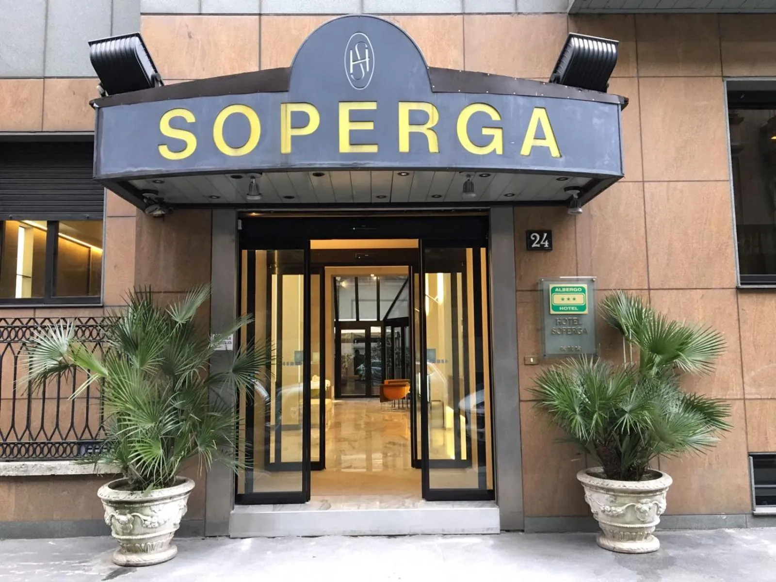 Facade/entrance in Hotel Soperga