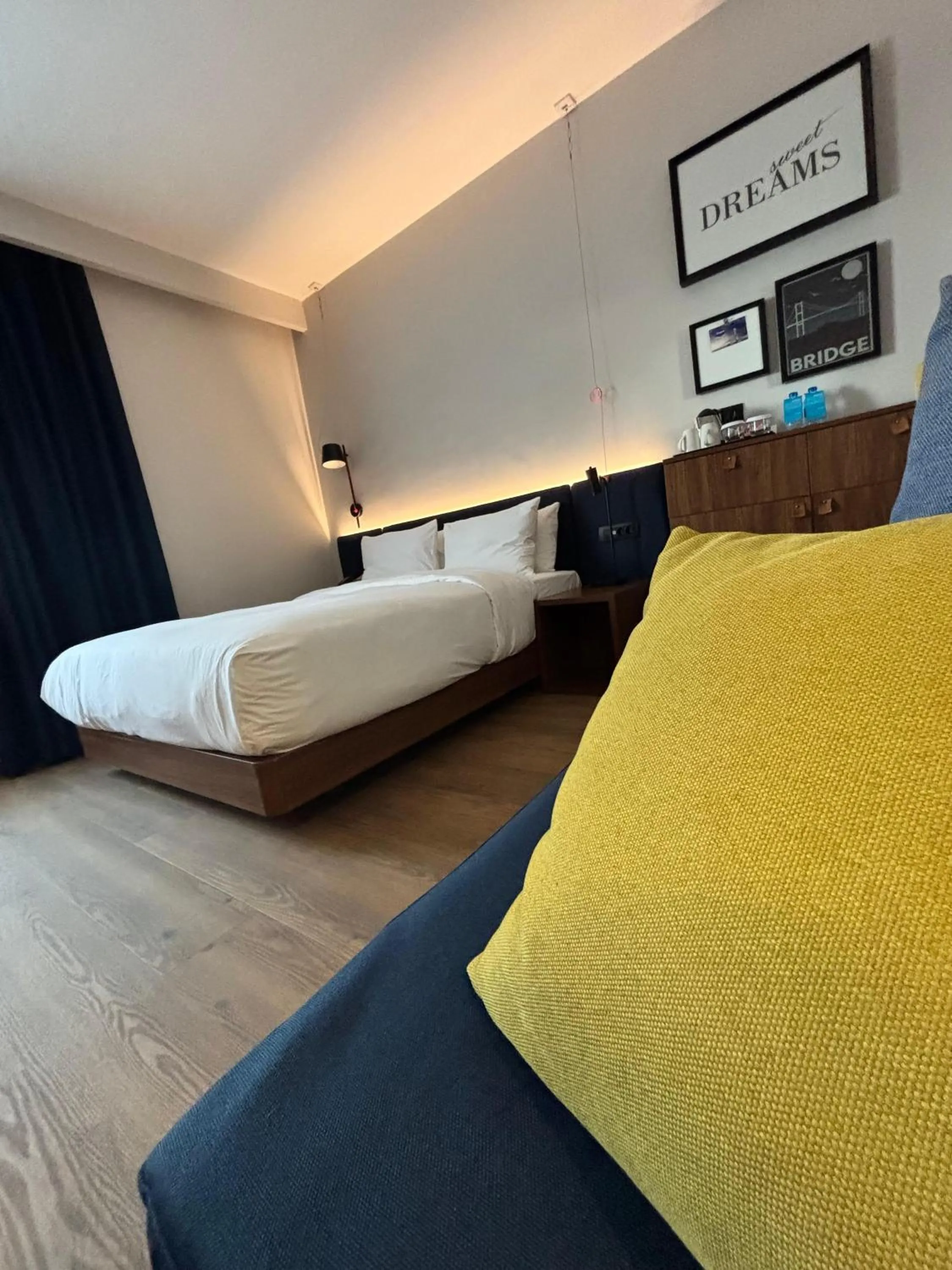 Living room, Bed in Hampton By Hilton Istanbul Airport, Arnavutkoy