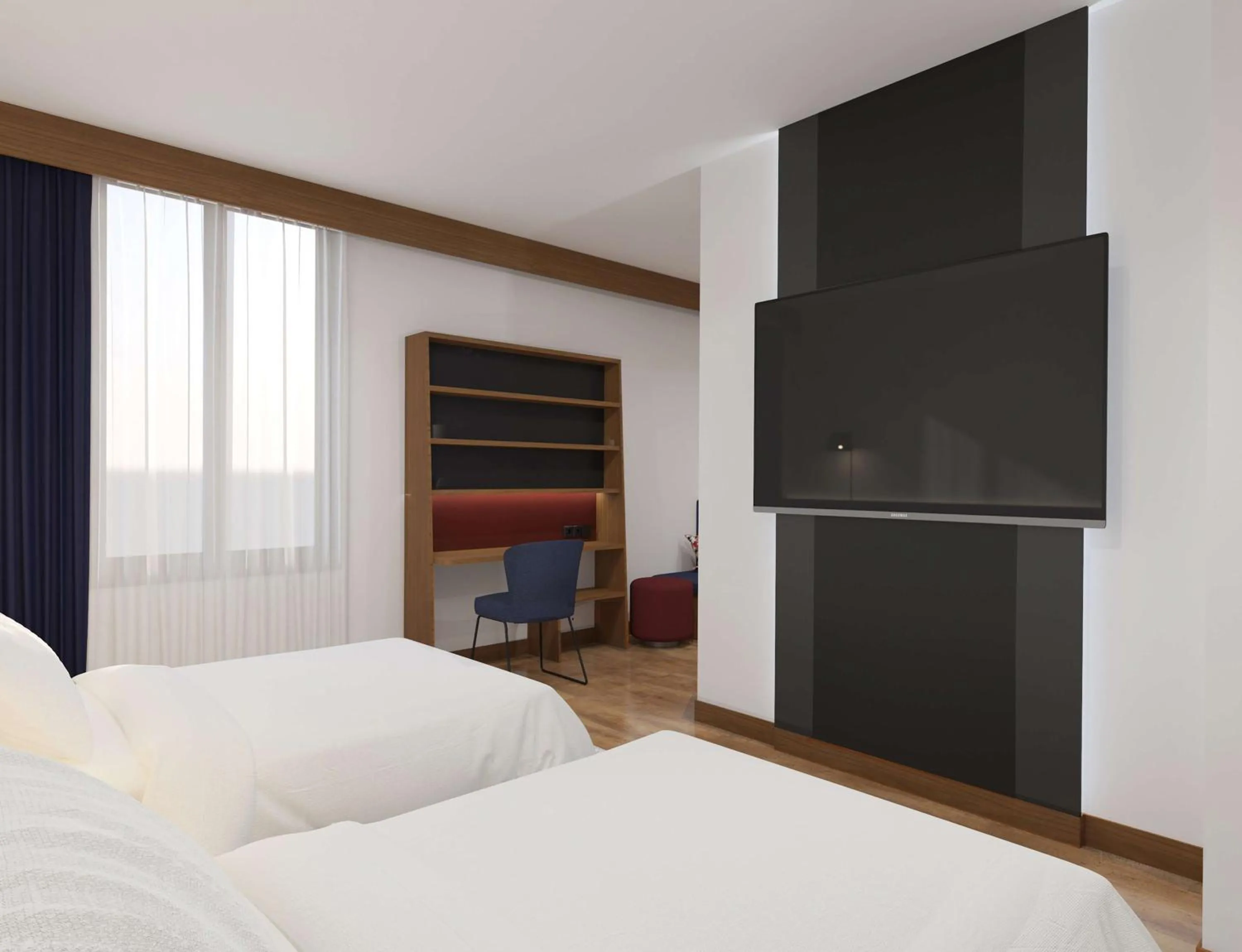 Bedroom, Bed in Hampton By Hilton Istanbul Airport, Arnavutkoy