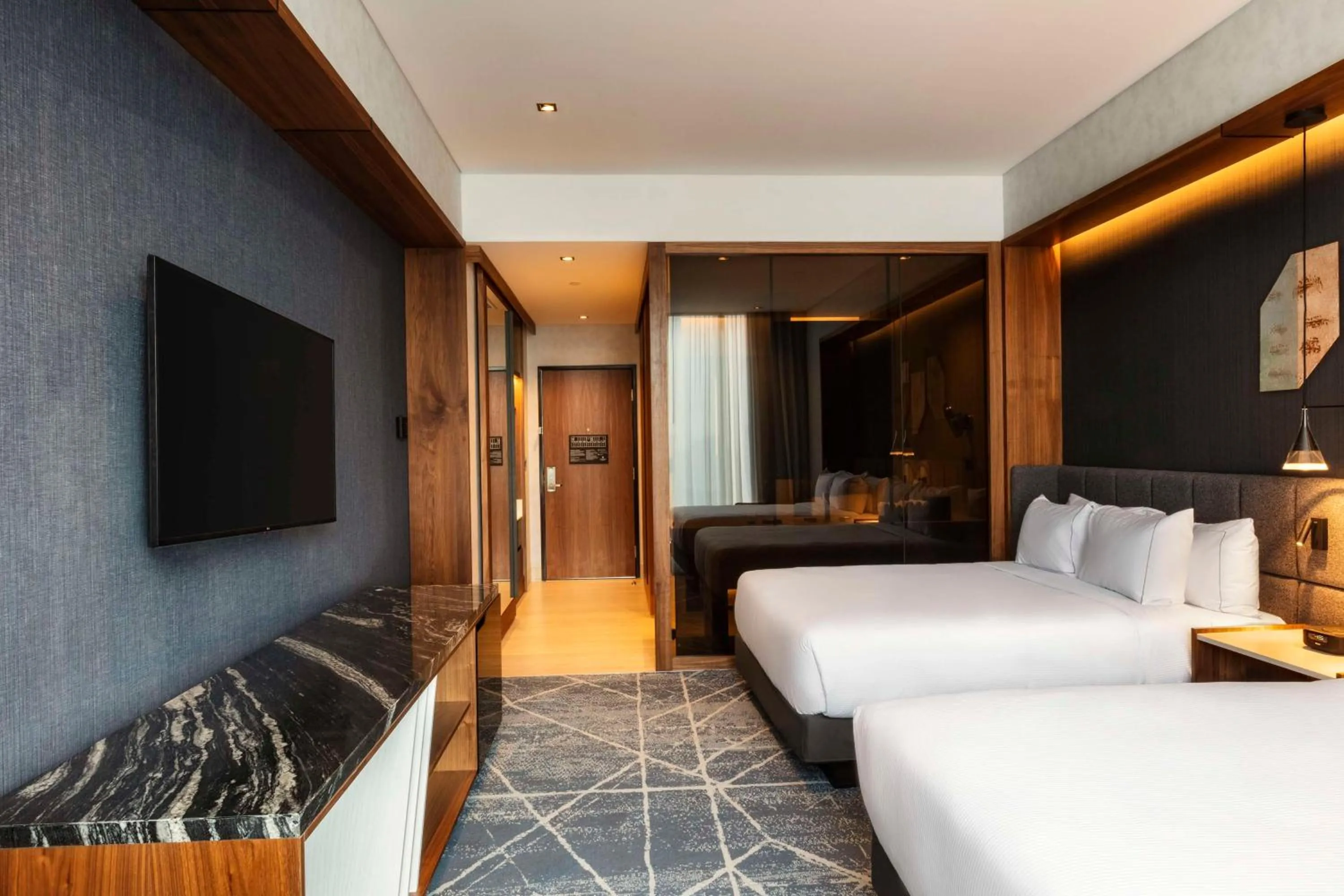 Bedroom, Bed in Hilton Monterrey Valle