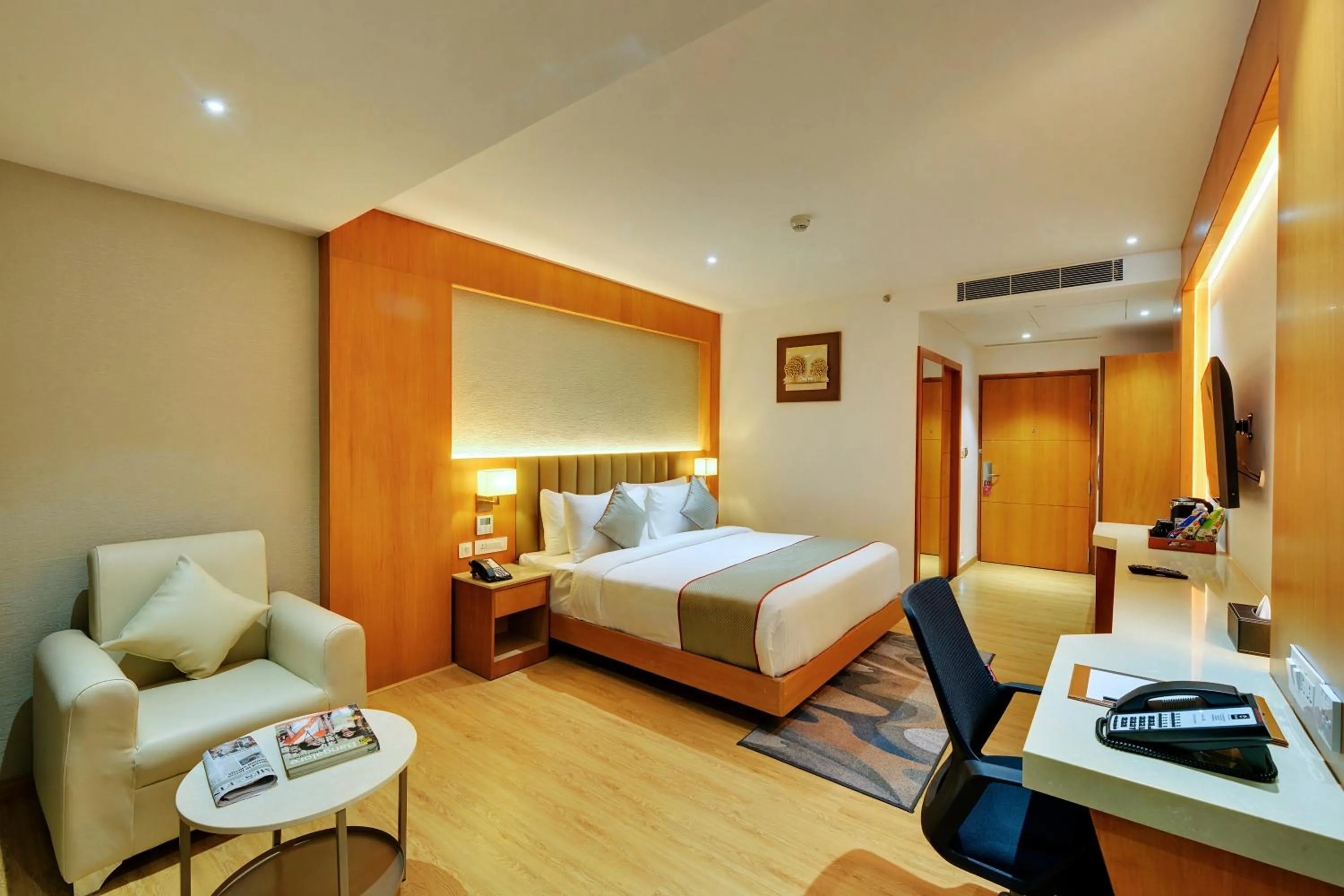 Bed in Clarion Hotel Bangalore