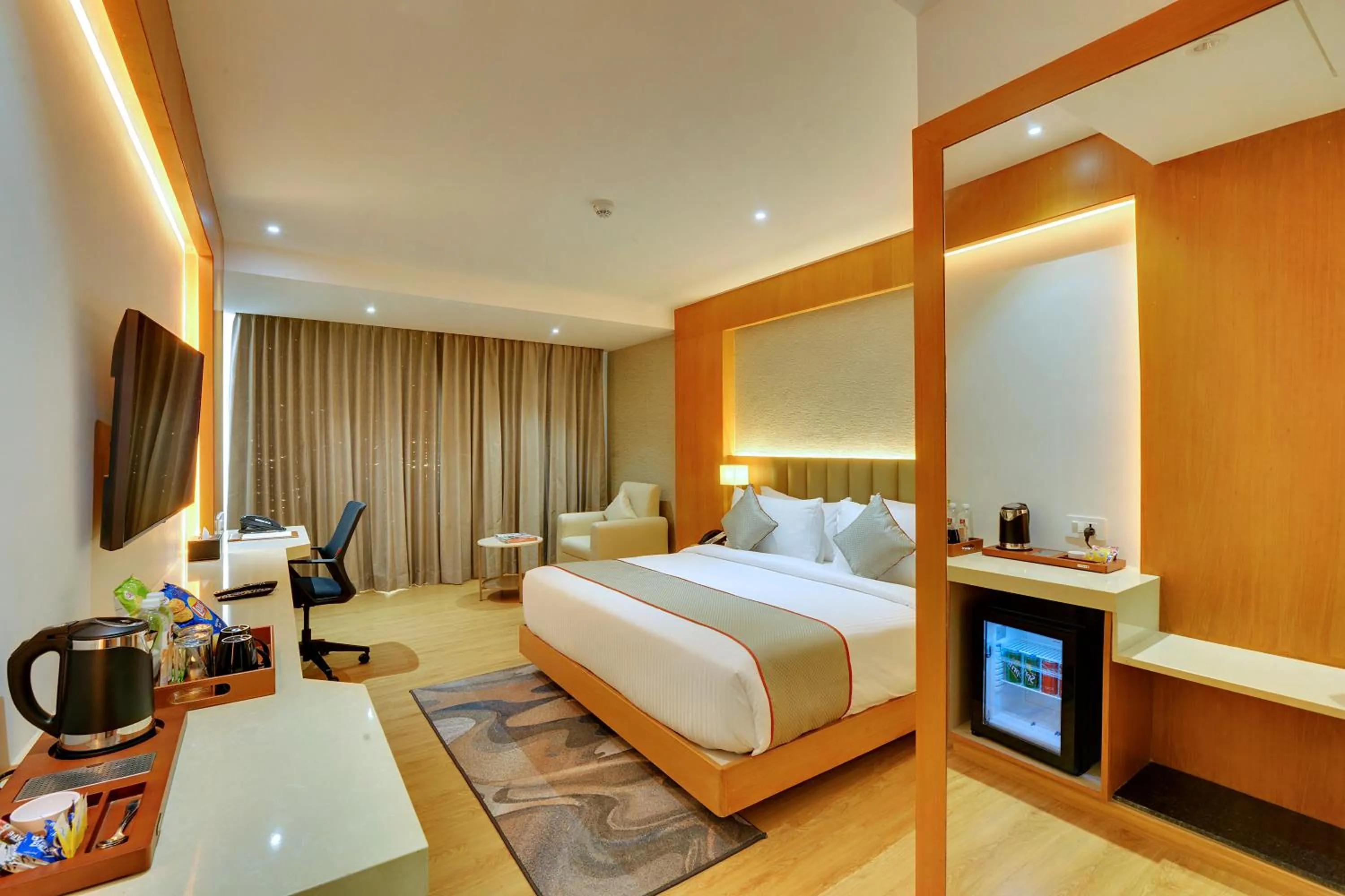 Bed in Clarion Hotel Bangalore