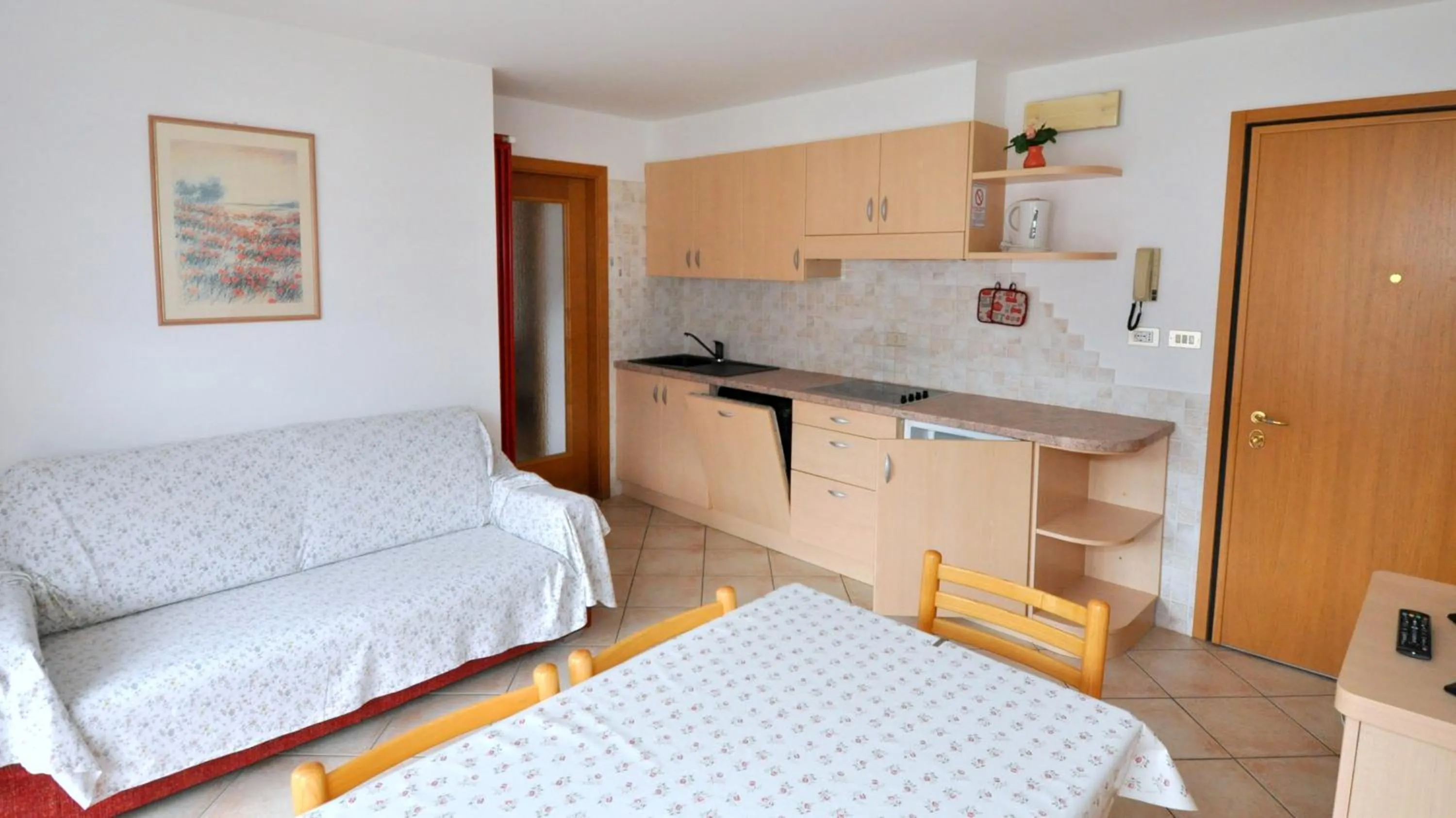 Kitchen or kitchenette, Bed in Casa Azzurra