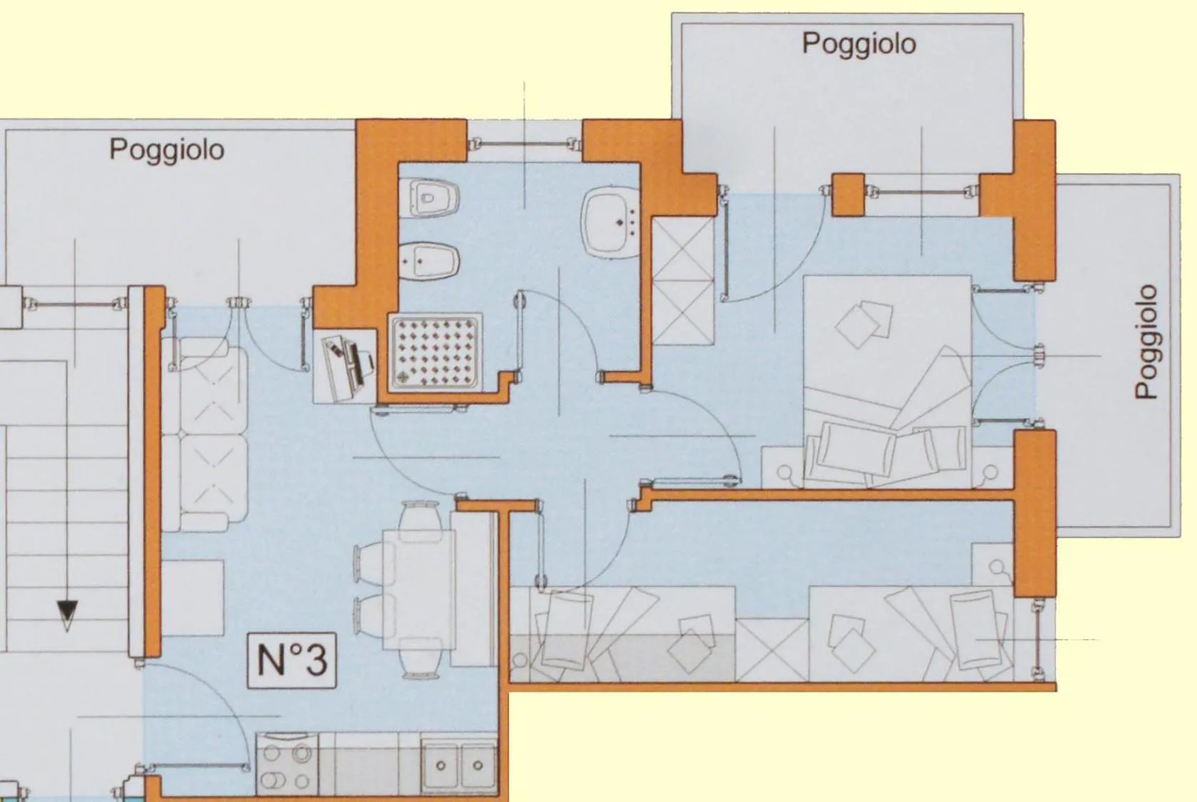 Floor plan in Casa Azzurra