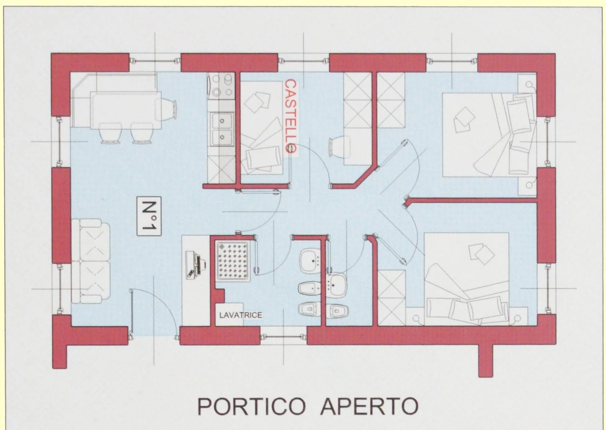 Floor plan in Casa Azzurra