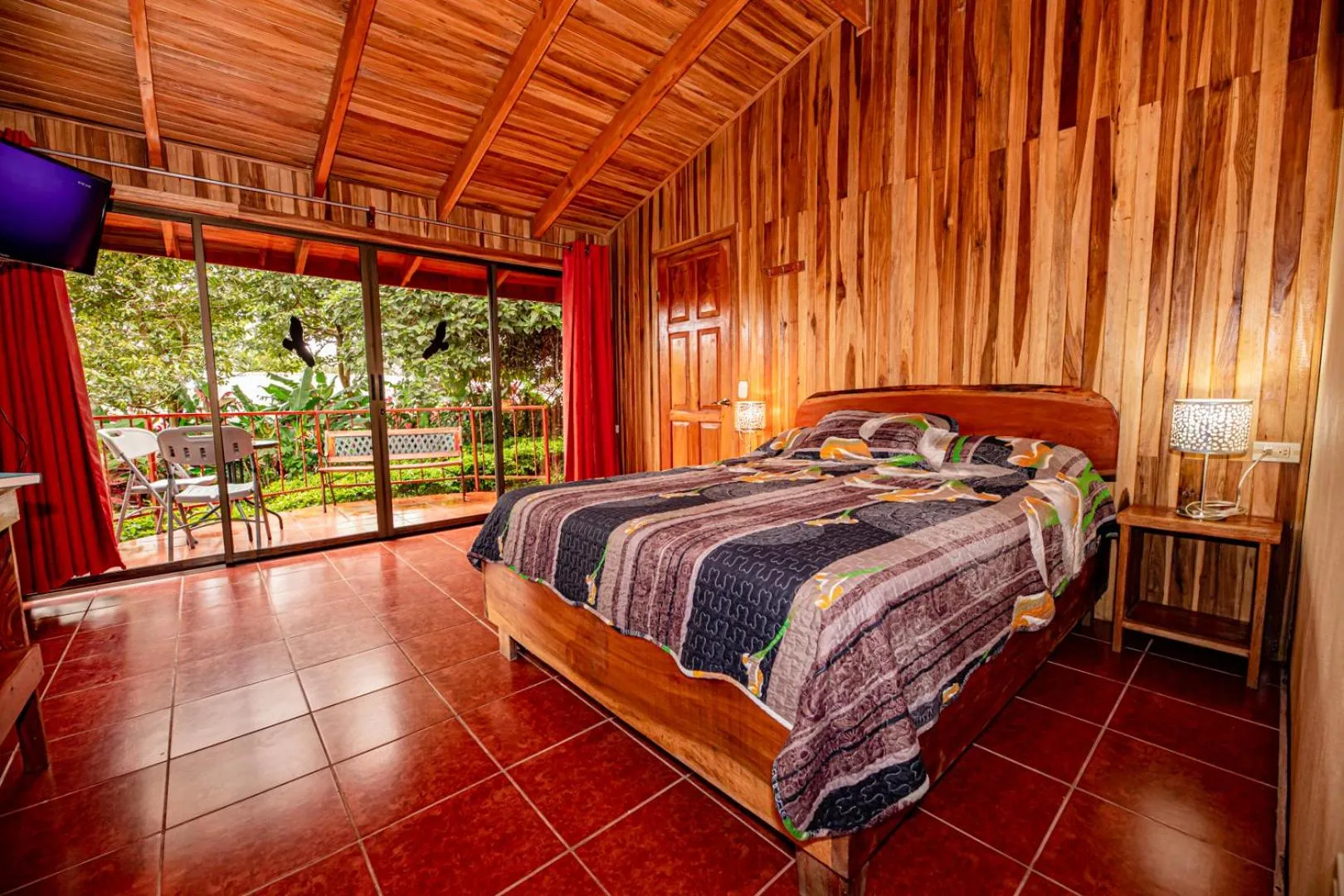 Bed in Cabañas La Pradera