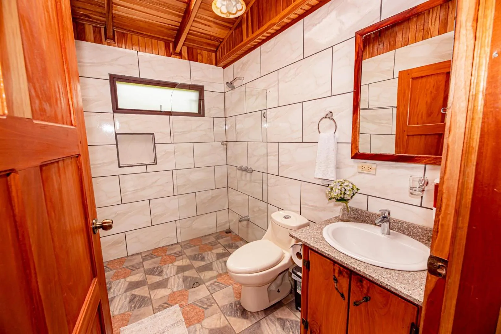 Bathroom in Cabañas La Pradera