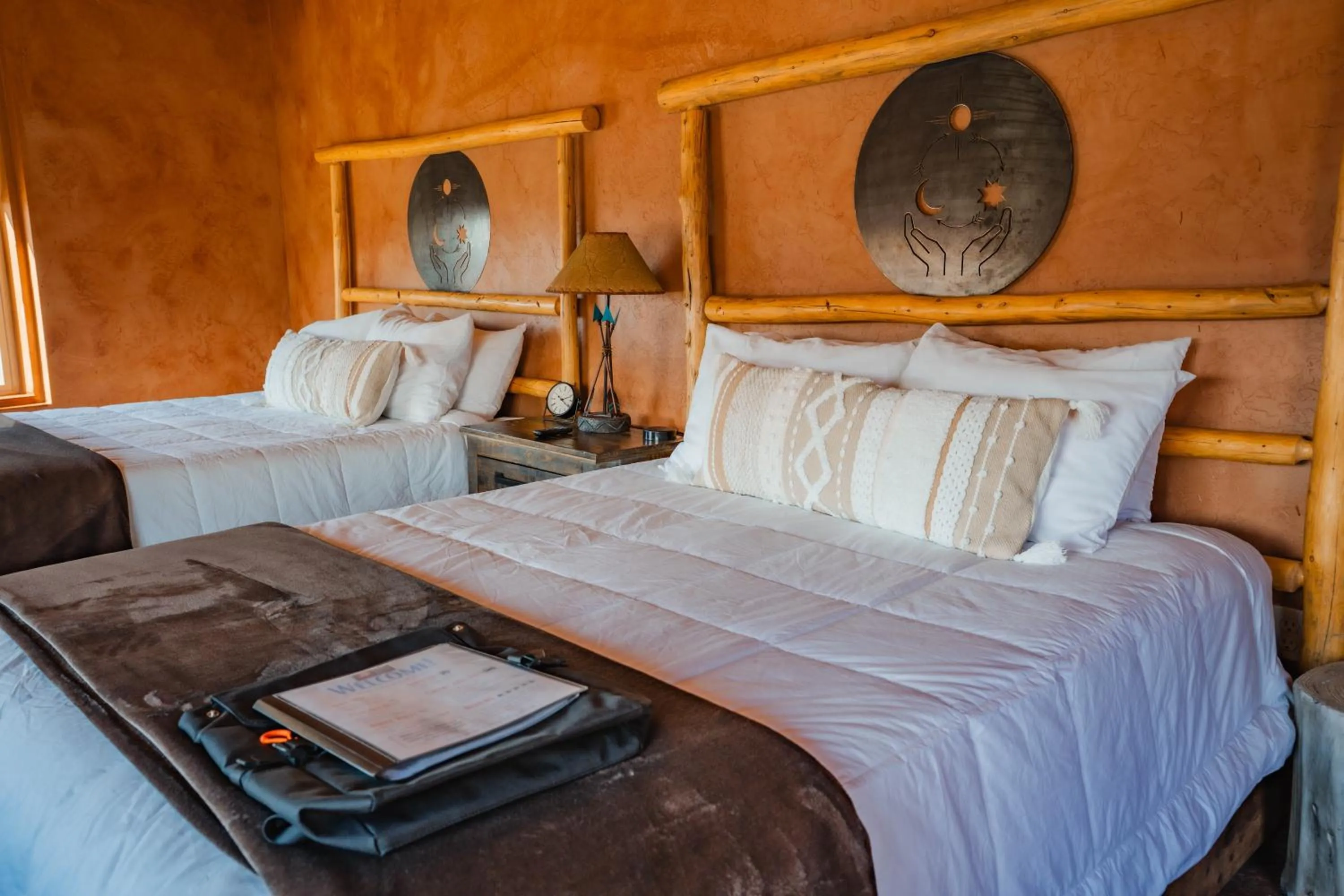 Bed in Zion White Bison Glamping & RV Resort