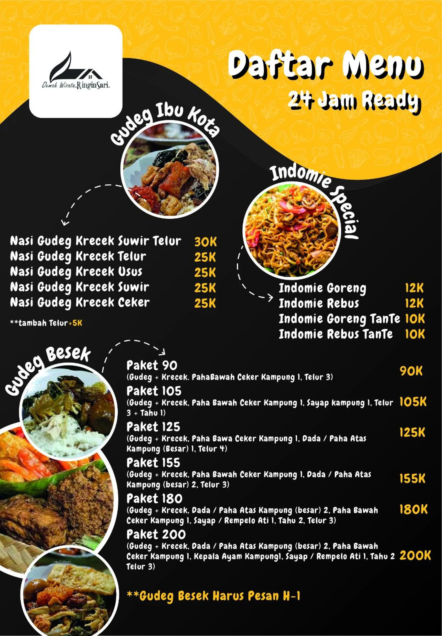 Food in Oemah Wisata RinginSari -Full House, 5 Bed Rooms-