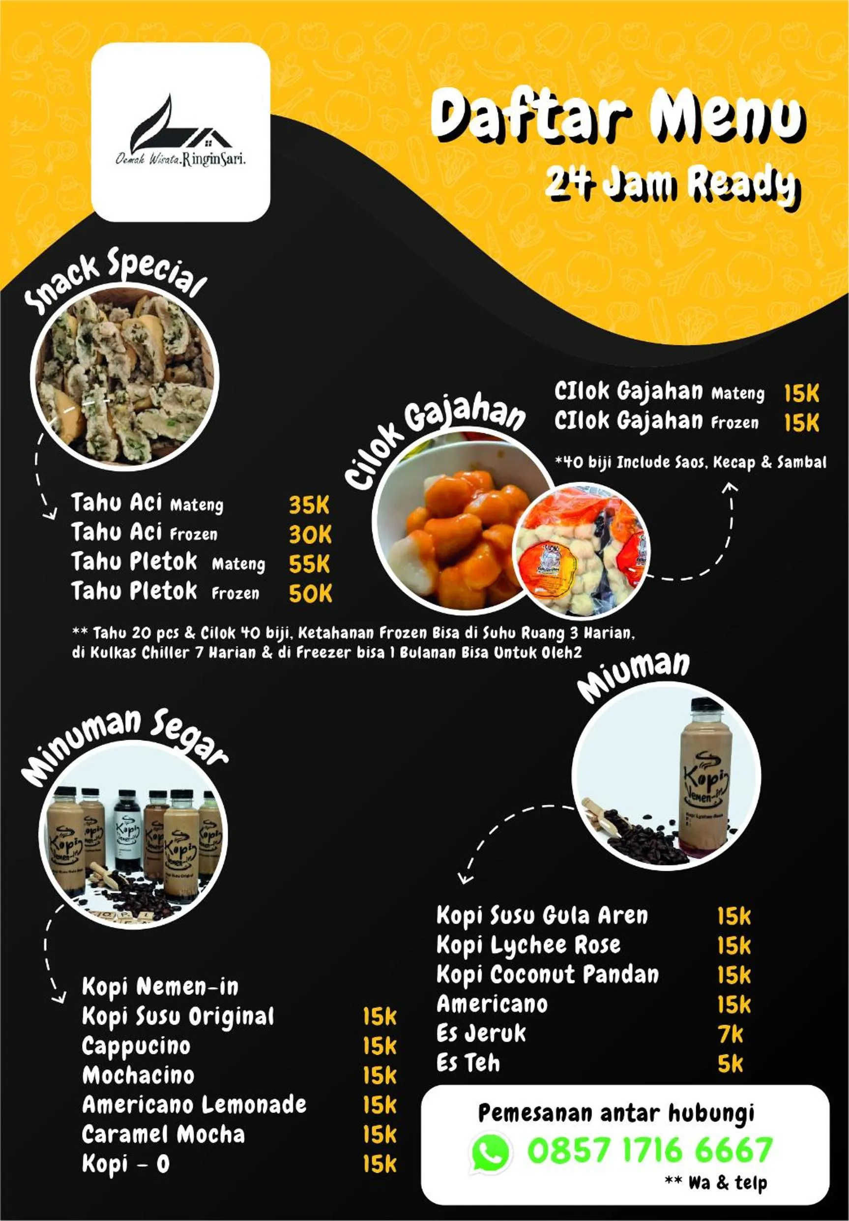 Food in Oemah Wisata RinginSari -Full House, 5 Bed Rooms-