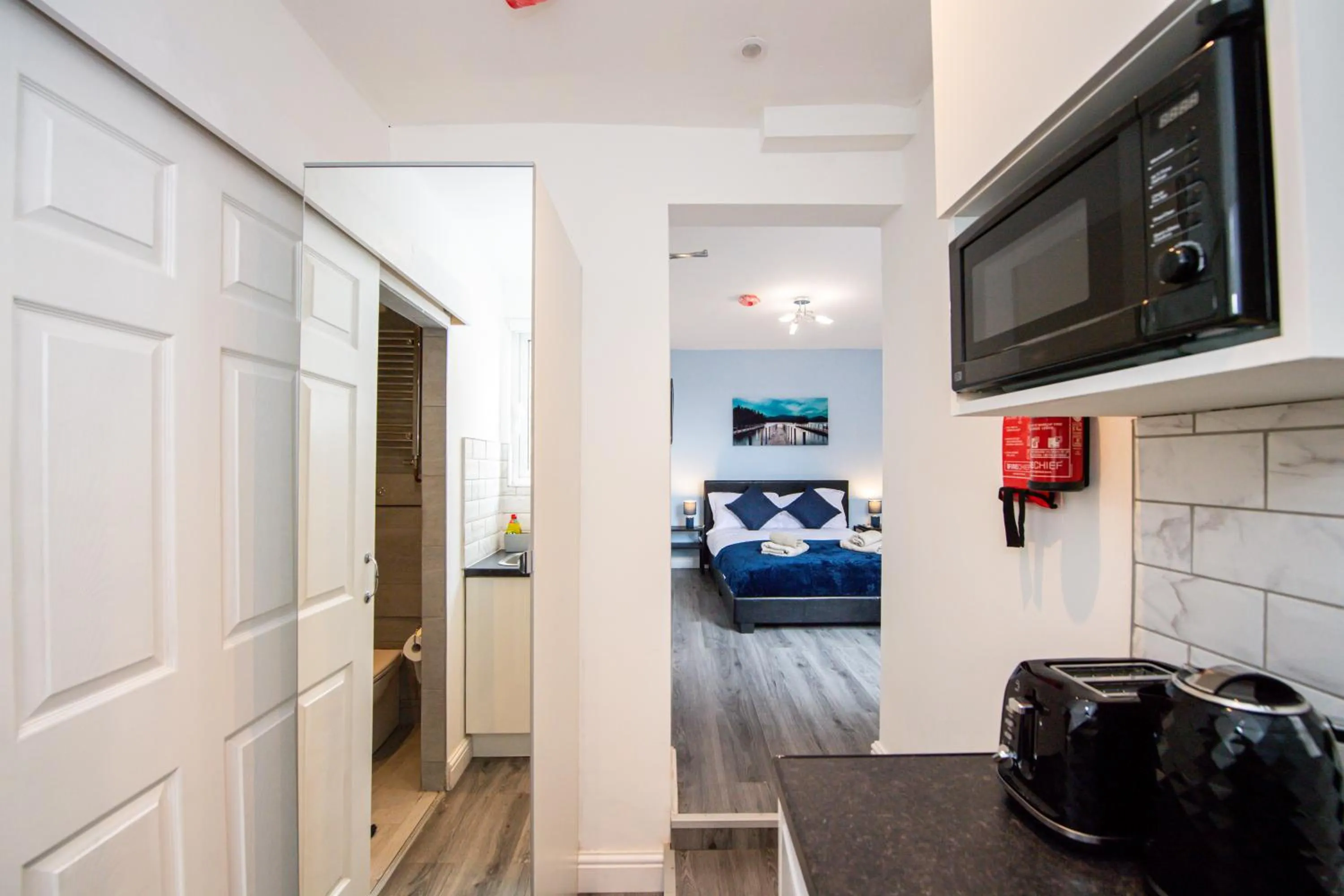 View (from property/room), Bed in Five Seasons Liverpool City - Modern Studios near Anfield