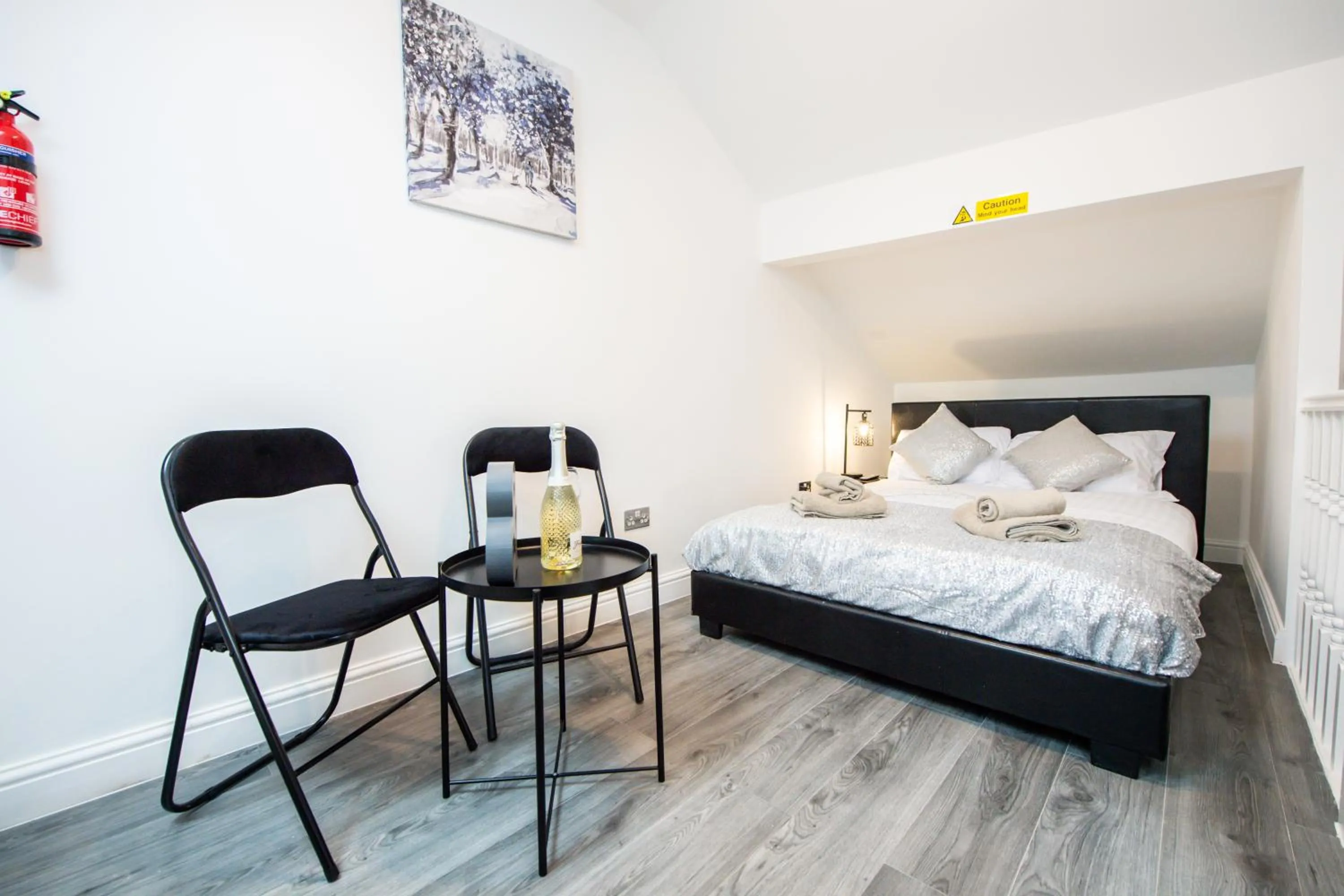 Bedroom, Bed in Five Seasons Liverpool City - Modern Studios near Anfield