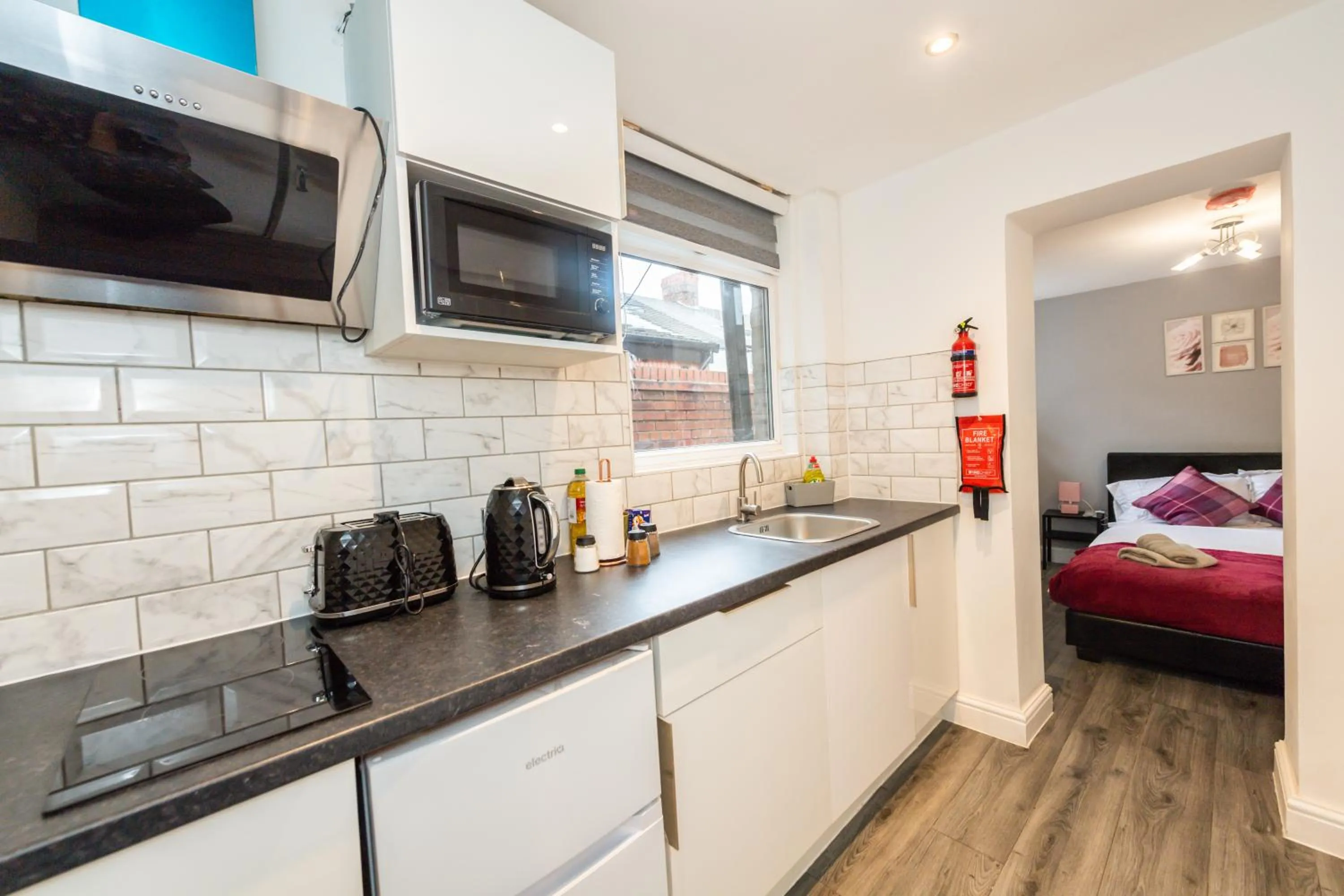View (from property/room), Bed in Five Seasons Liverpool City - Modern Studios near Anfield