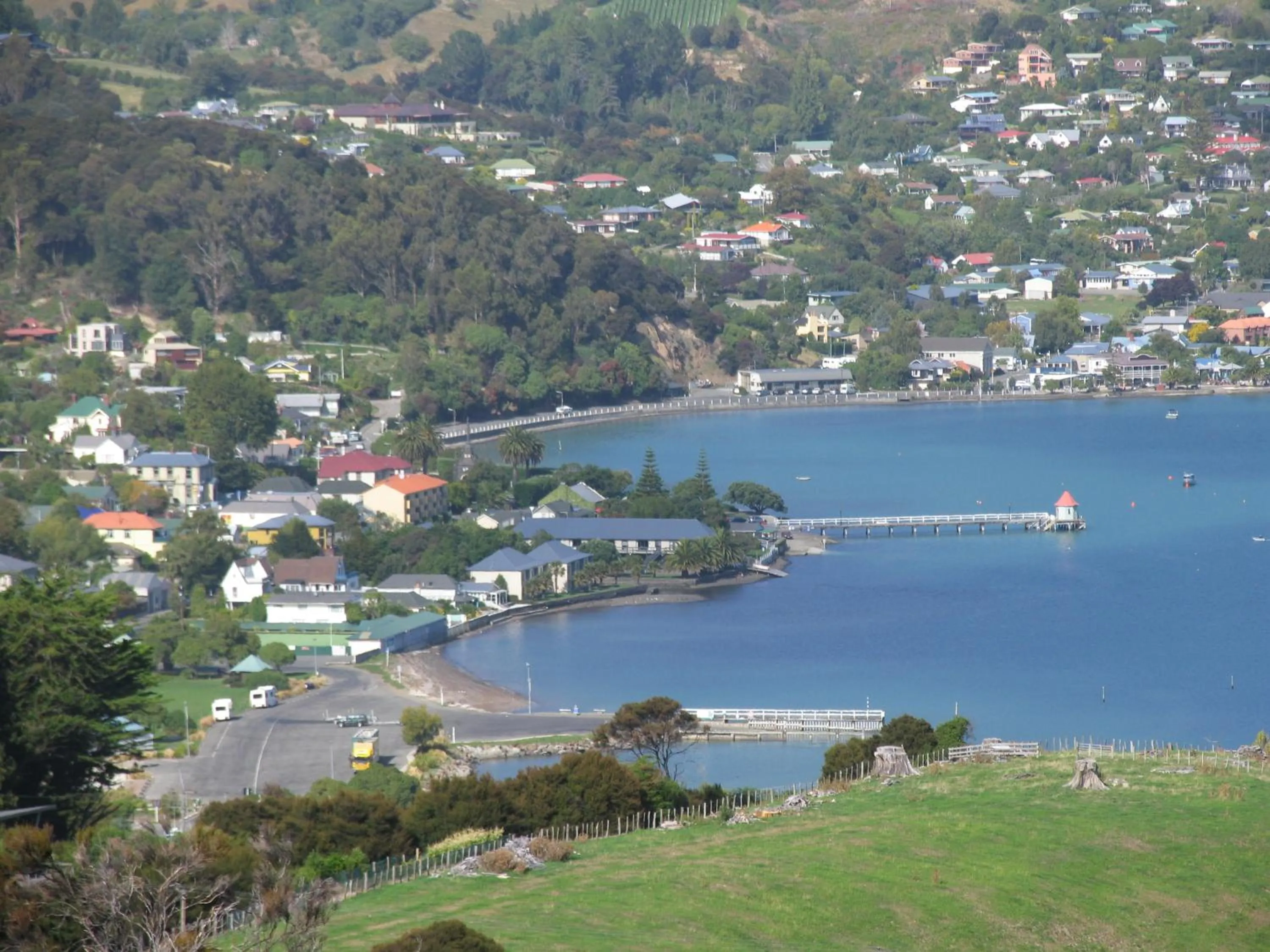 Bird's eye view in Akaroa Waterfront Motels