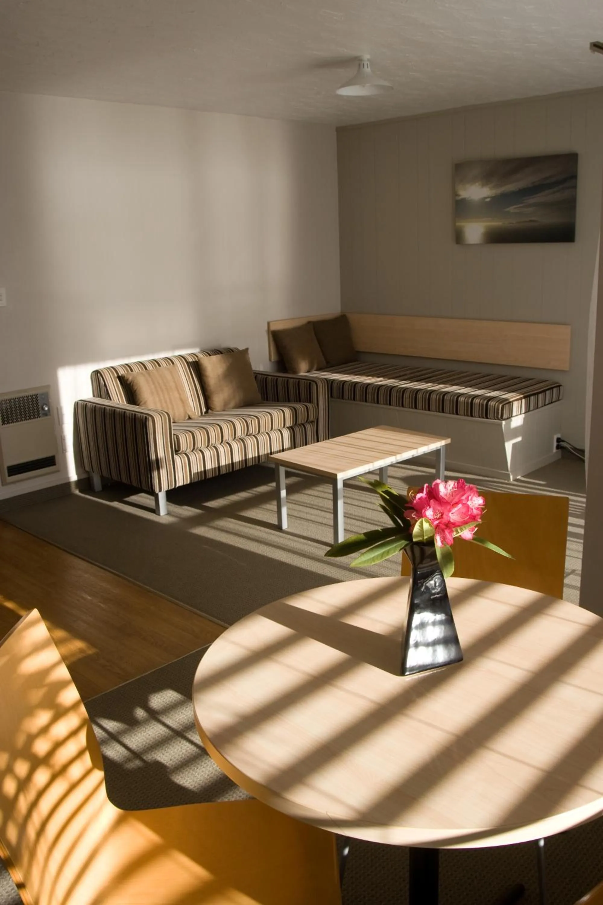 Living room in Akaroa Waterfront Motels