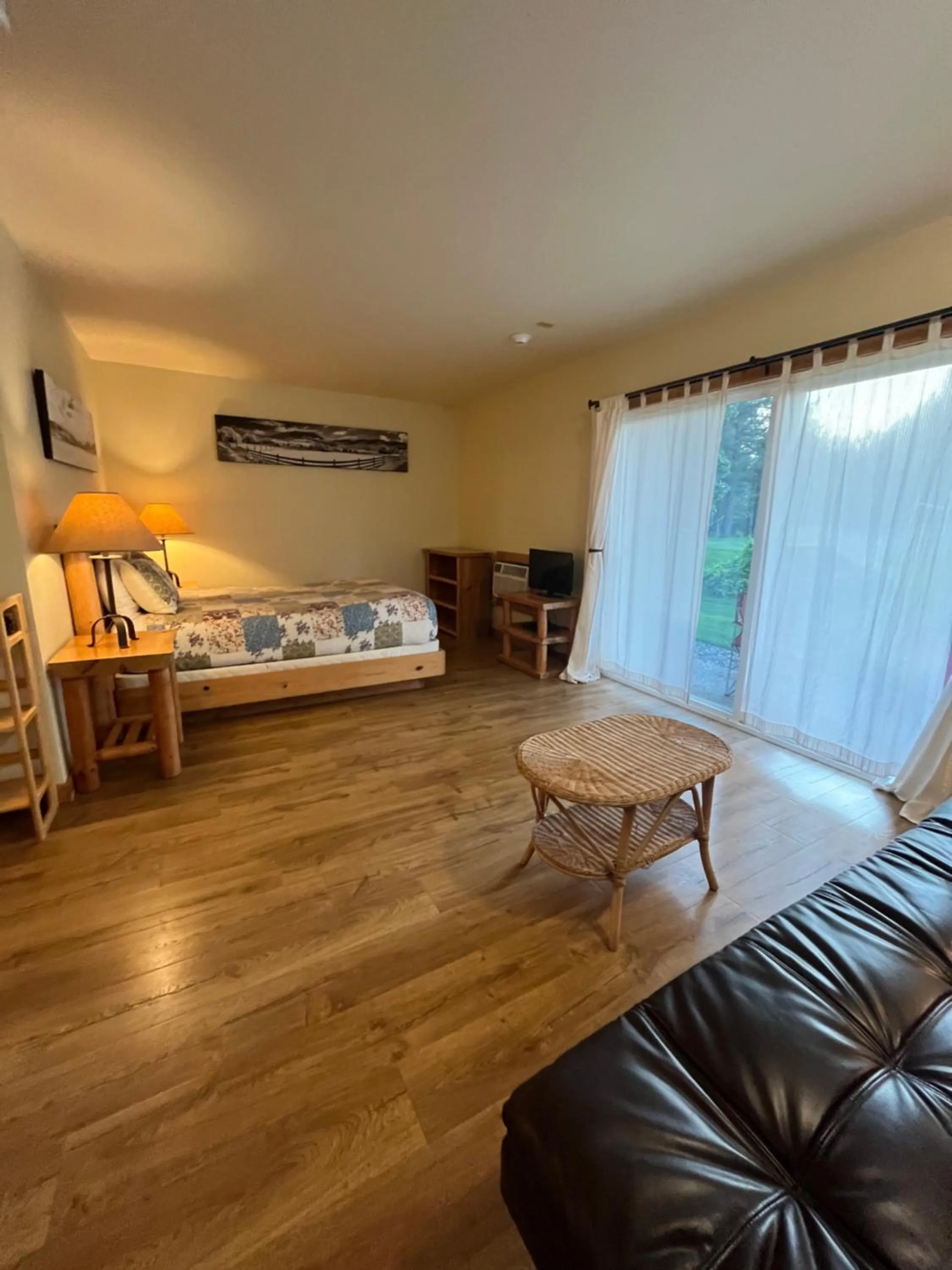 Bed in River Run Inn