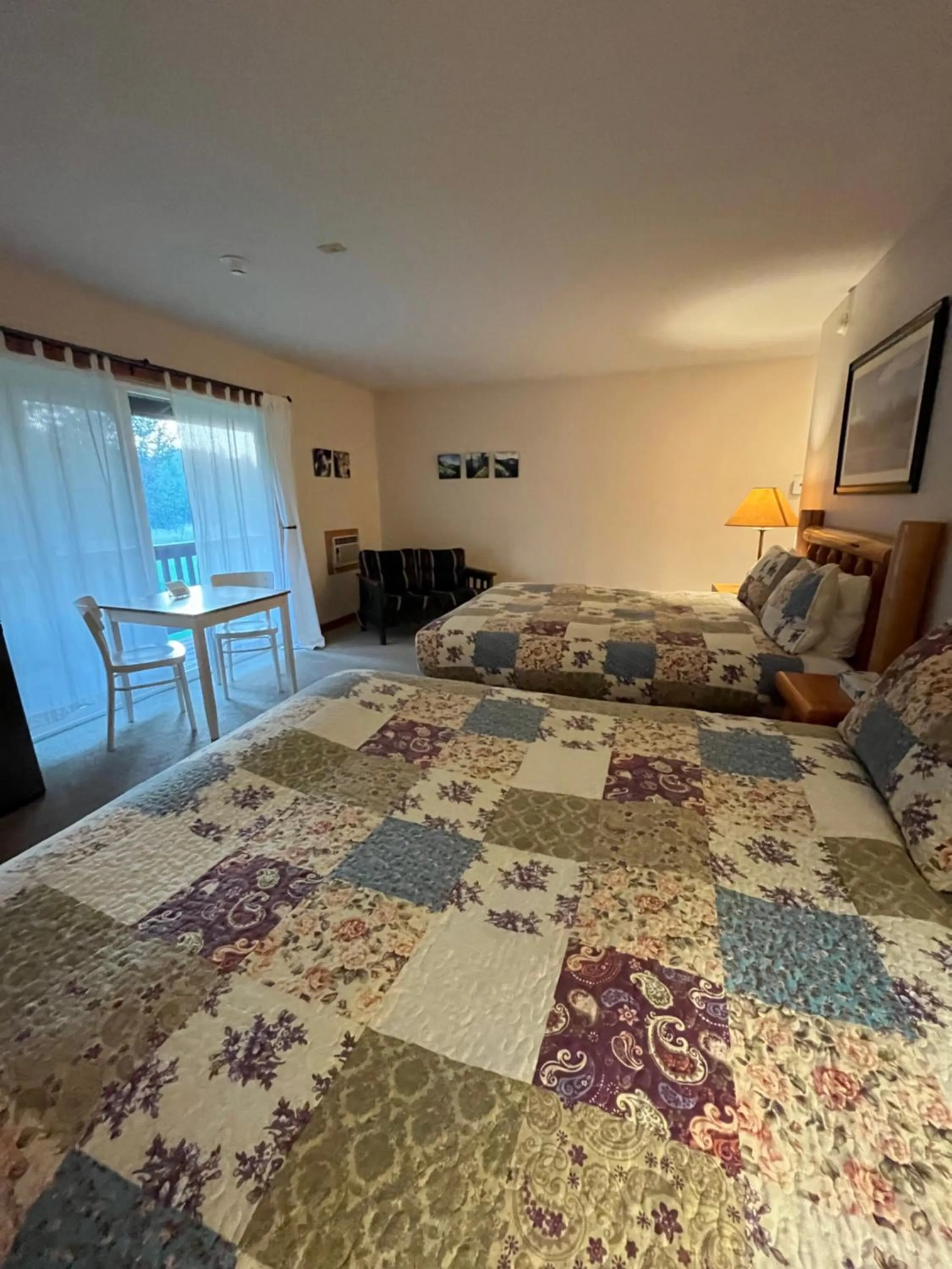 Bed in River Run Inn