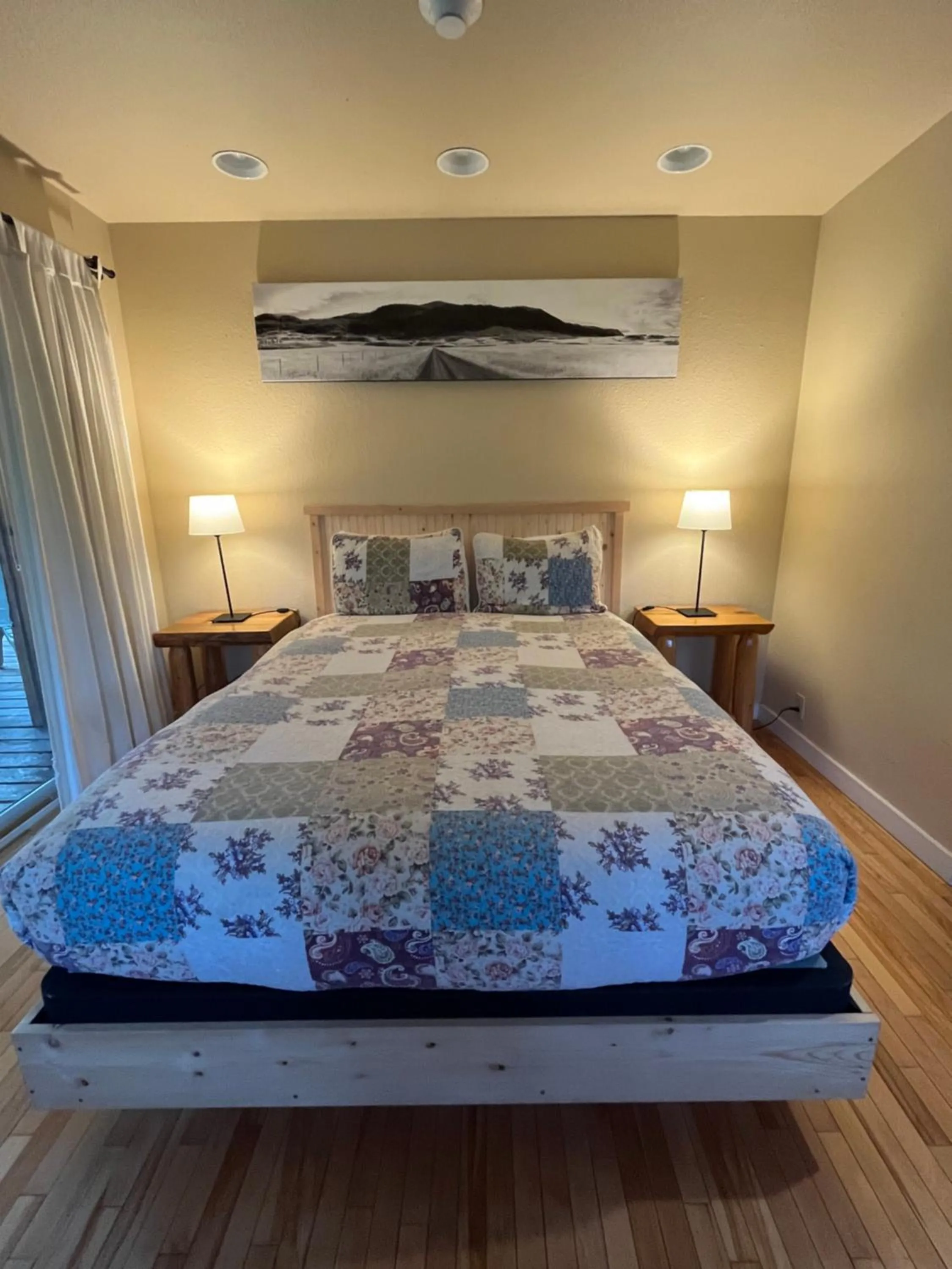 Bed in River Run Inn