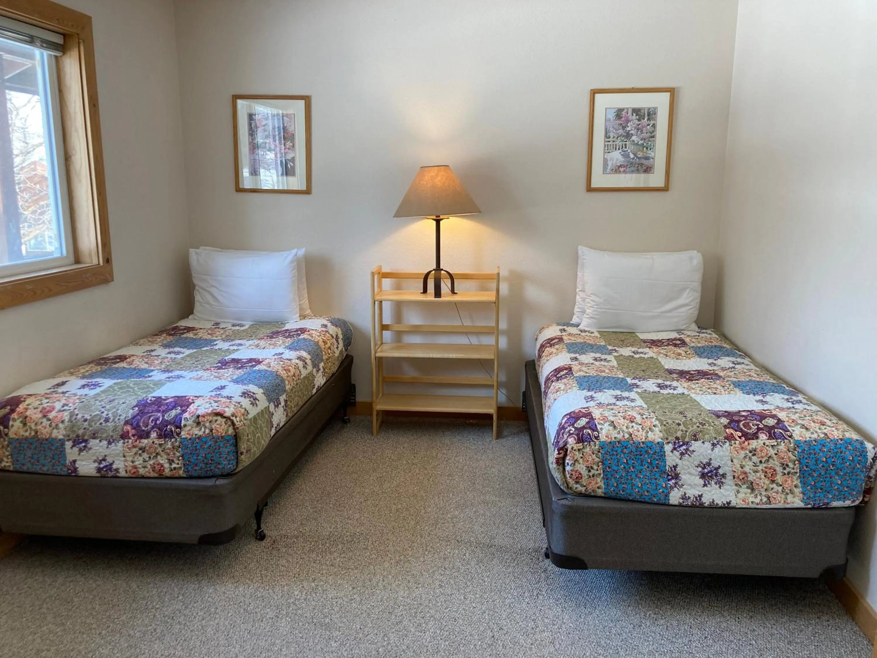 Bed in River Run Inn