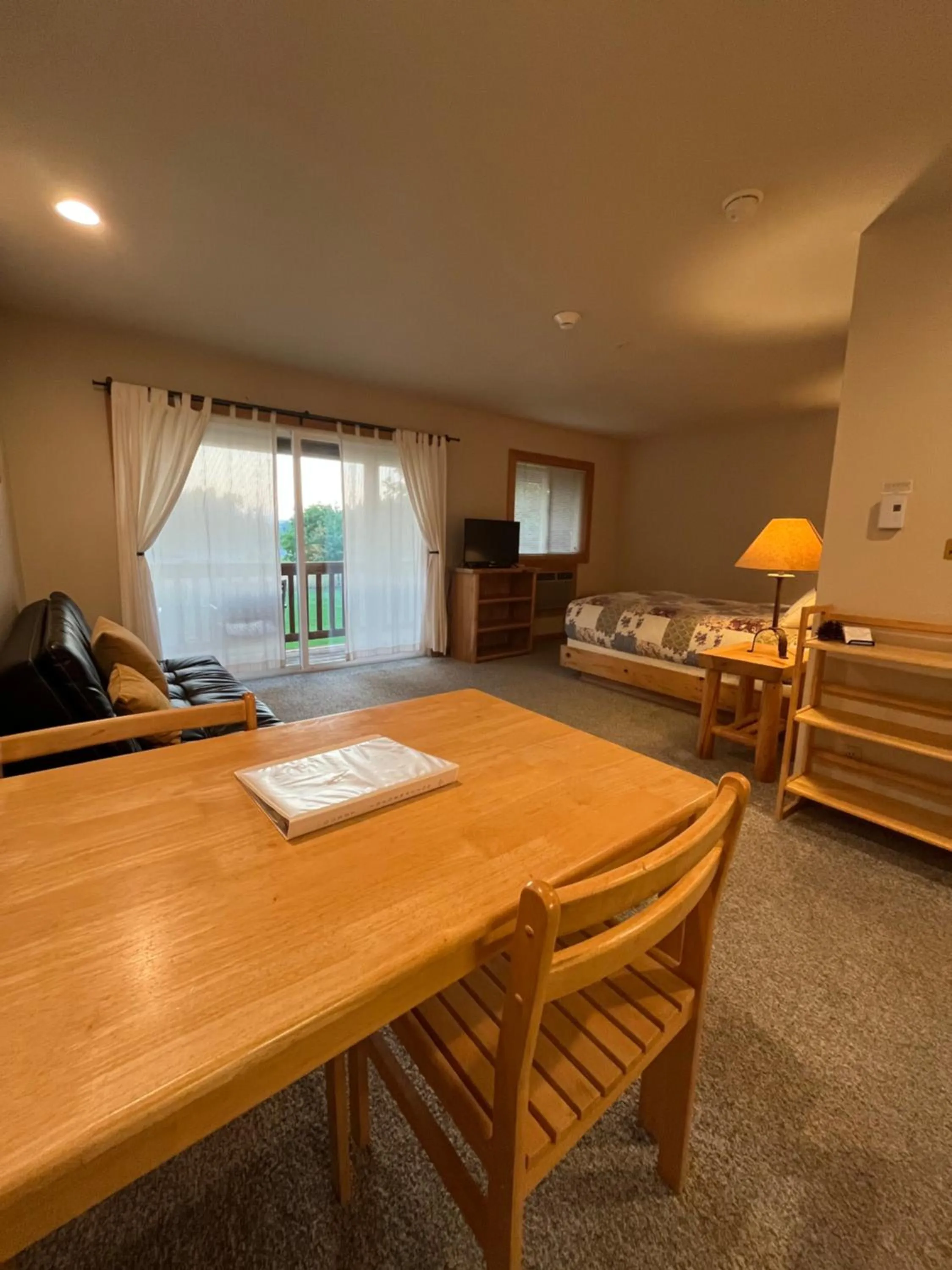 Bed in River Run Inn