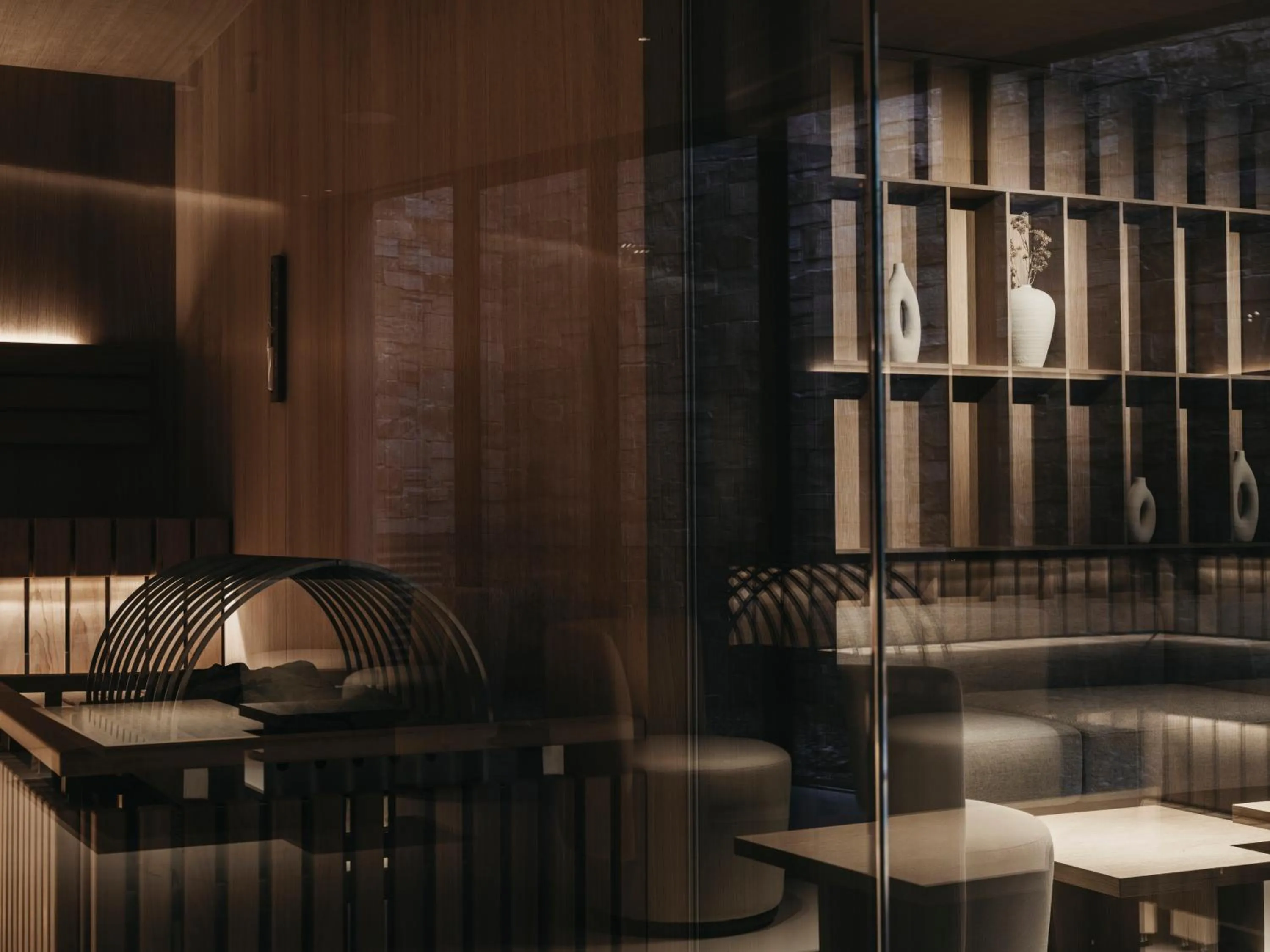 Sauna in Haven Mountain Retreat