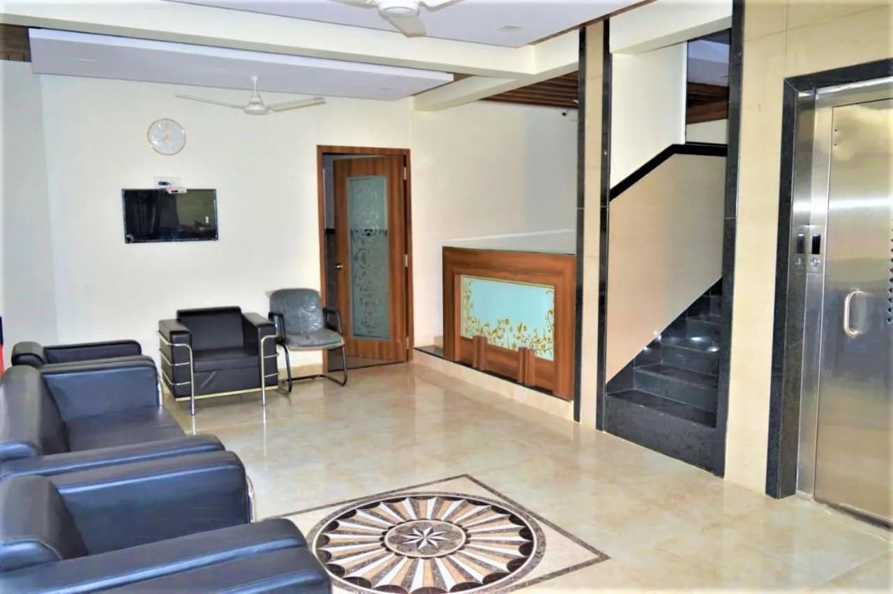 Seating area in Hotel Visau,Shirdi