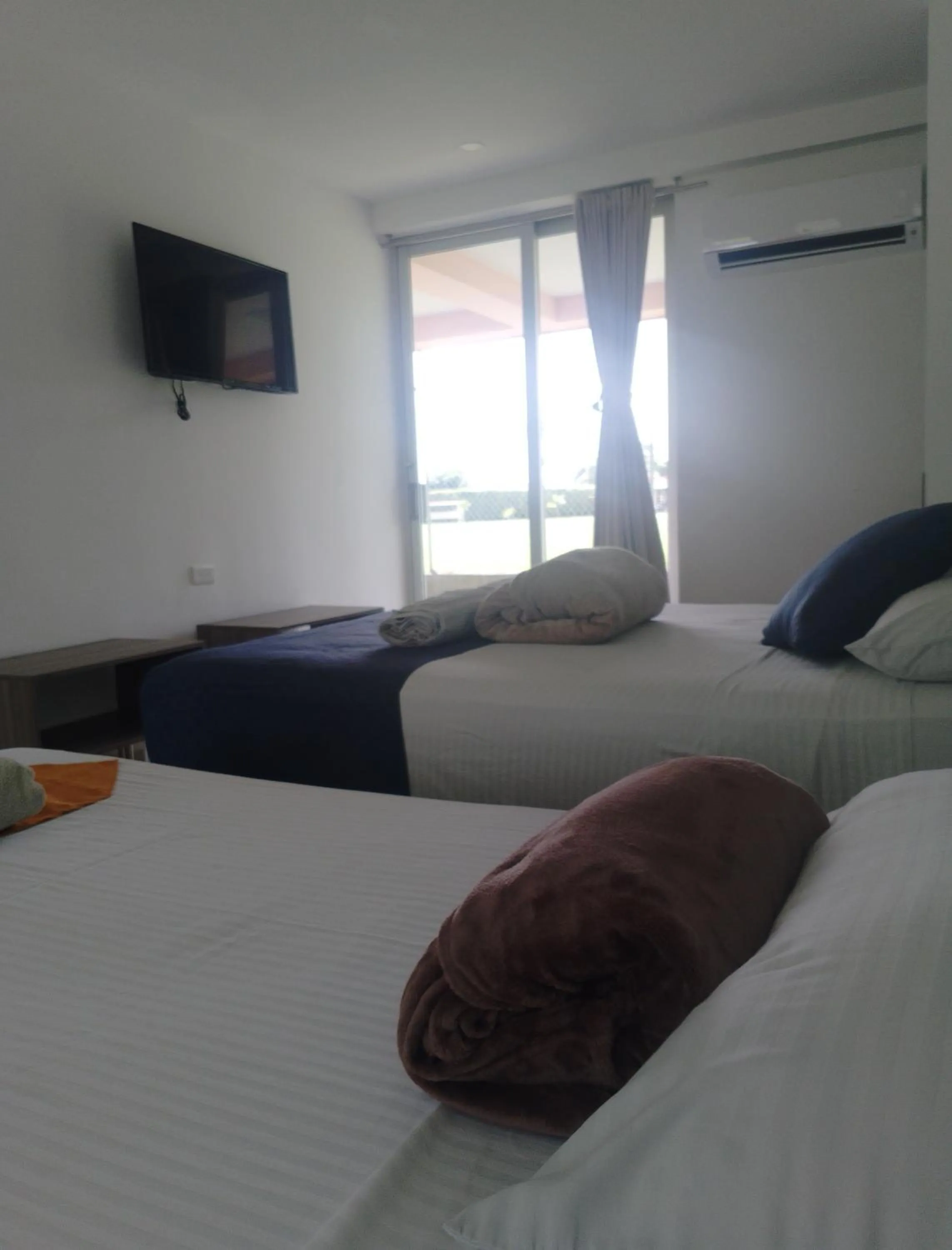 Communal lounge/ TV room, Bed in Hotel Palo Grande CF Pereira