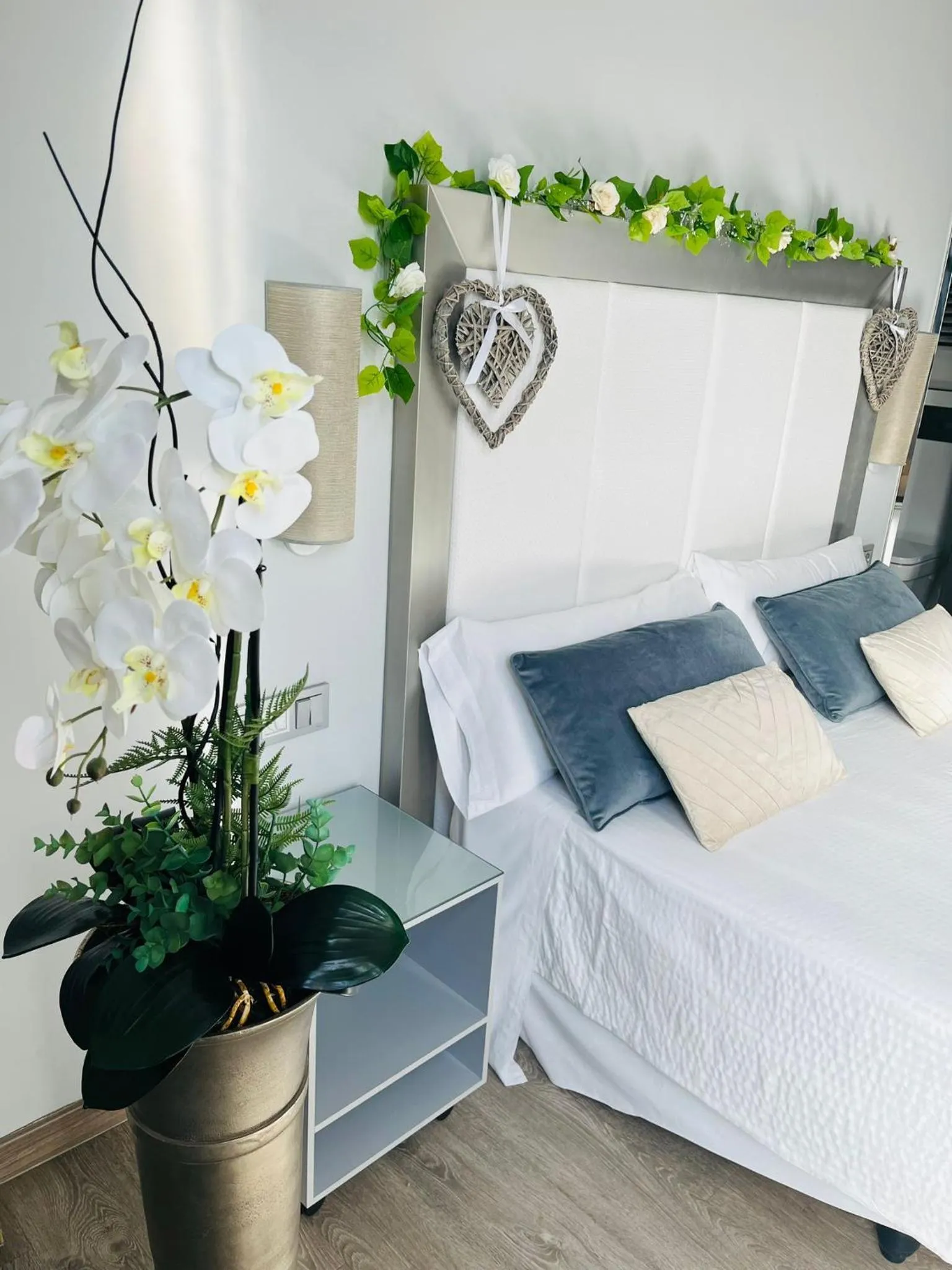 Decorative detail, Bed in Hotel Santa Eulalia