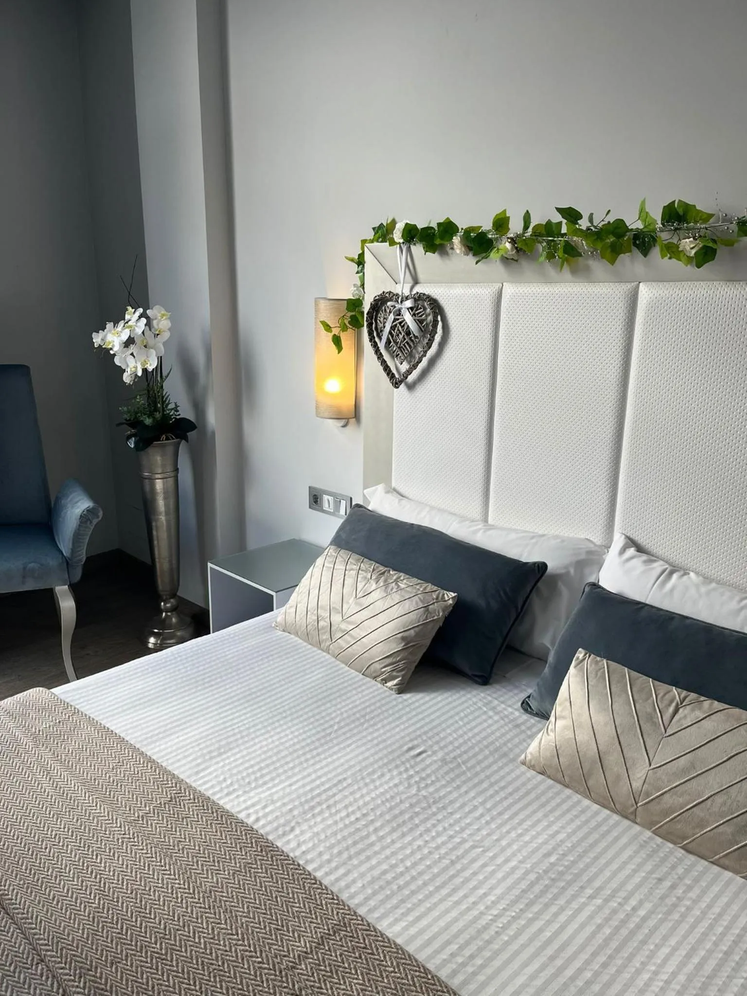 Decorative detail, Bed in Hotel Santa Eulalia