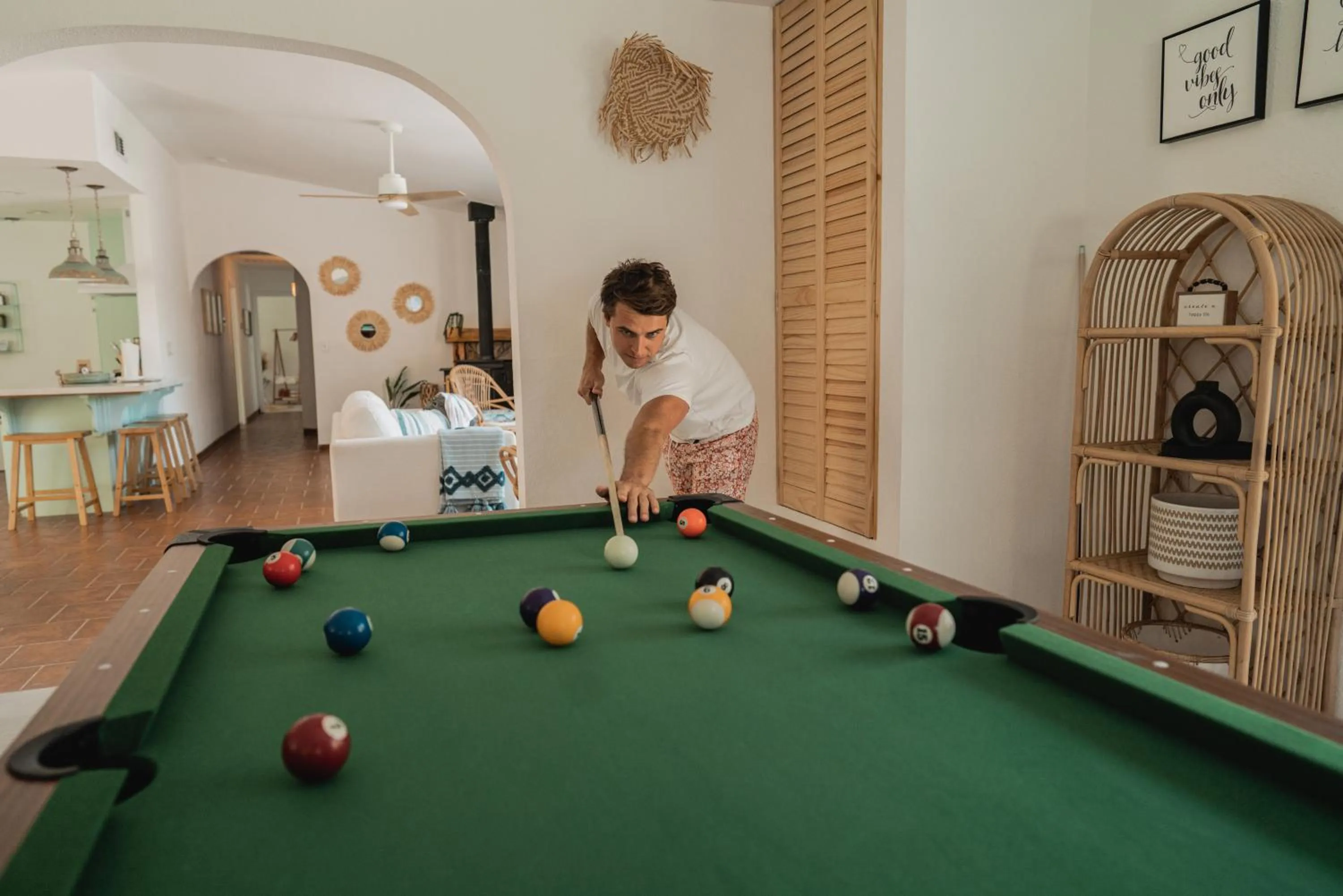 People in Boho chic oasis by Casa Oso with pool, spa and views