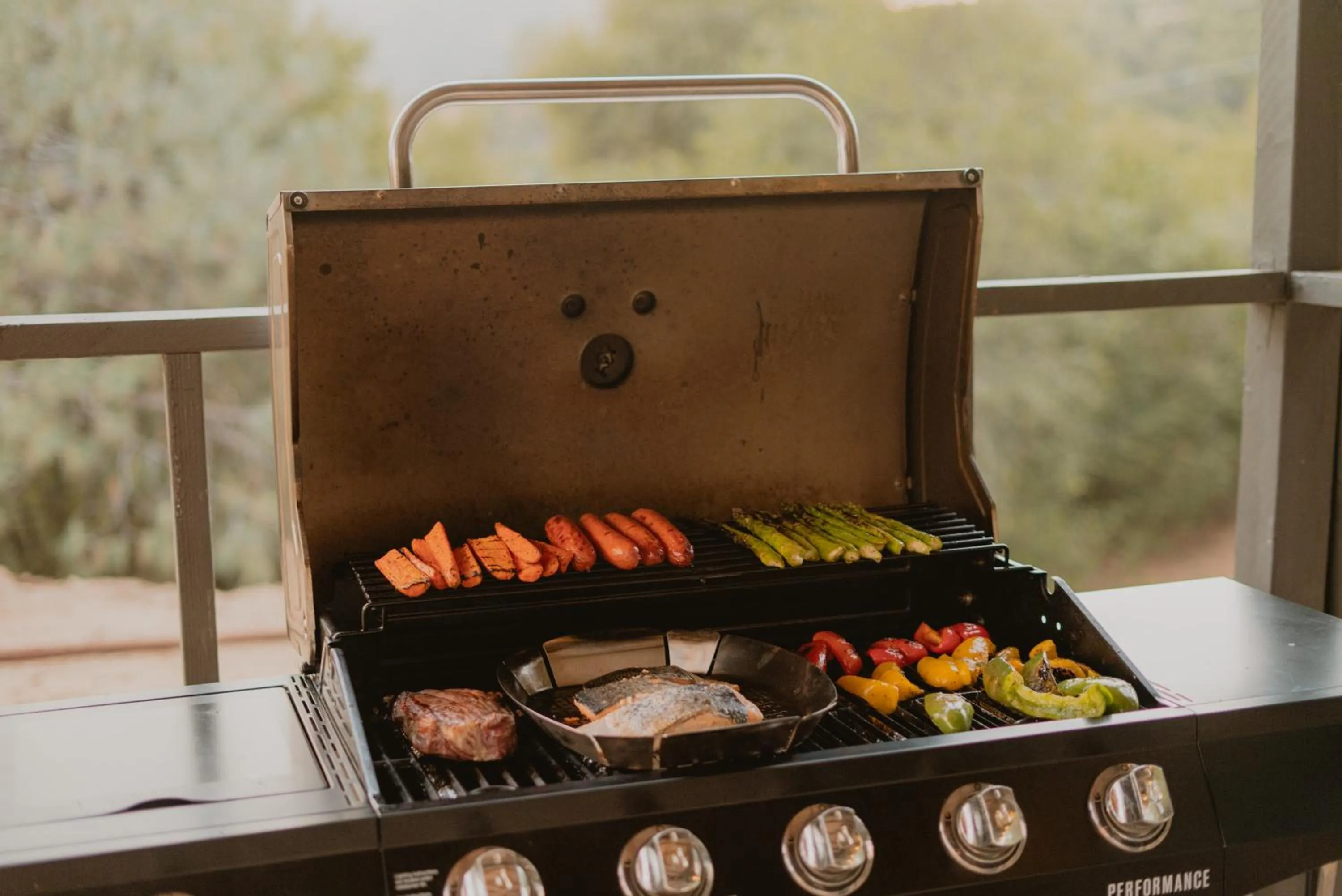 BBQ facilities in Boho chic oasis by Casa Oso with pool, spa and views