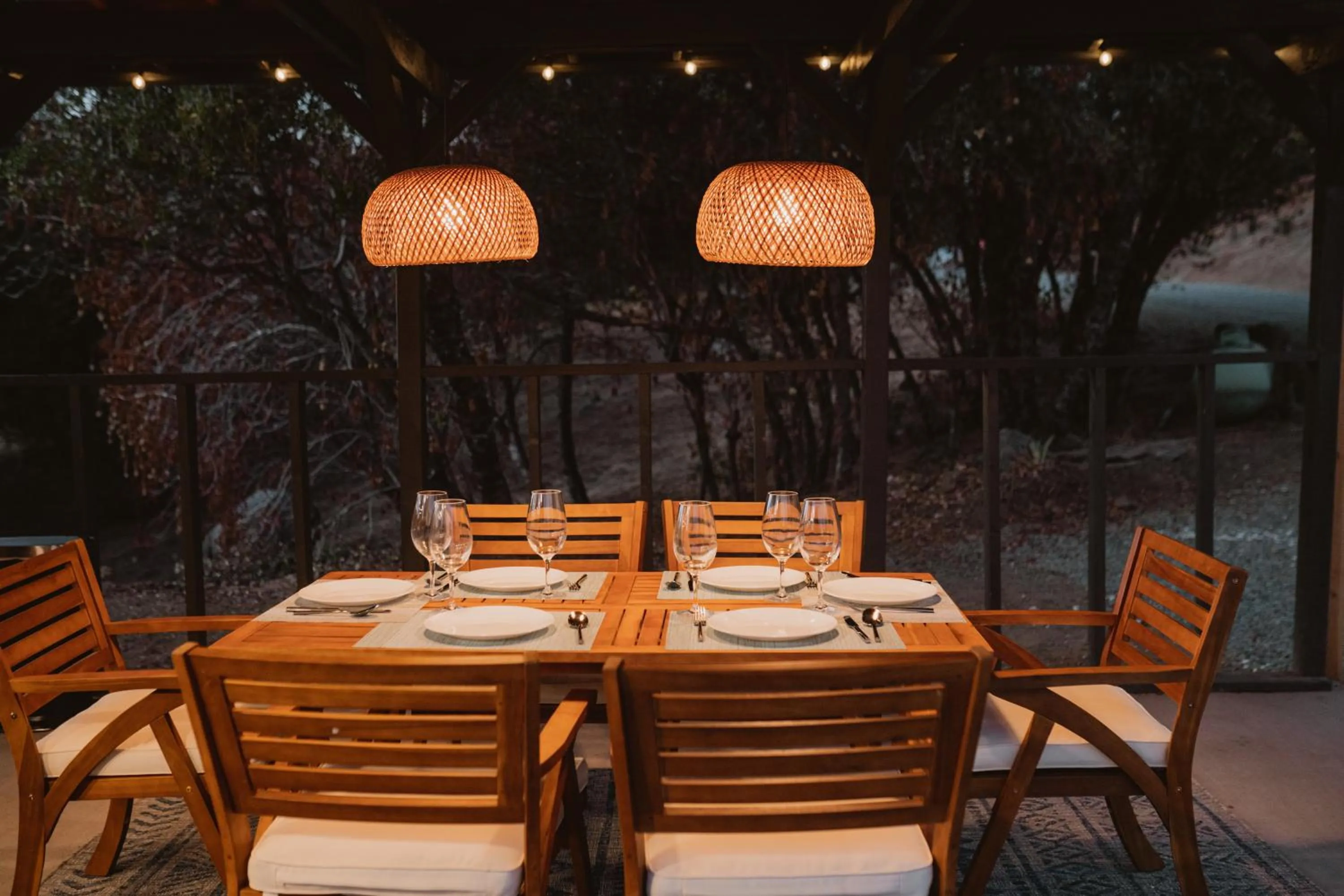 Patio in Boho chic oasis by Casa Oso with pool, spa and views