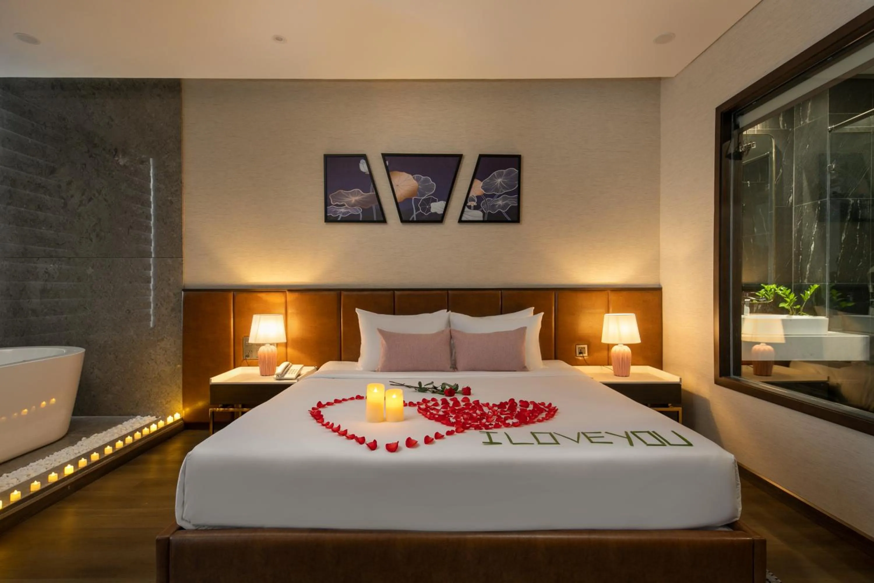 Decorative detail, Bed in Golden Lotus Grand Da Nang - Panoramic Rooftop Bar & Daily Afternoon Tea