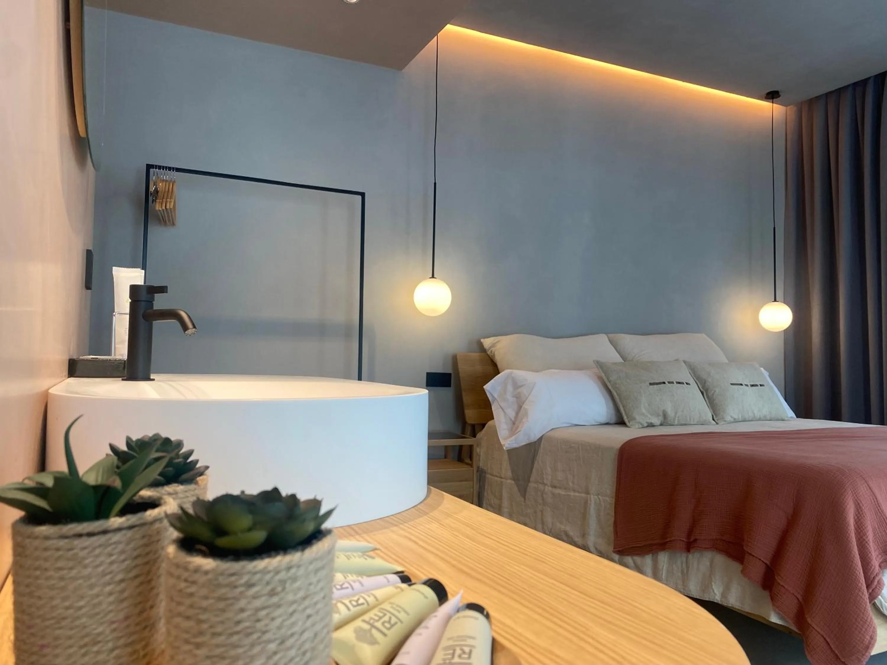 Bed in Hotel Arimune