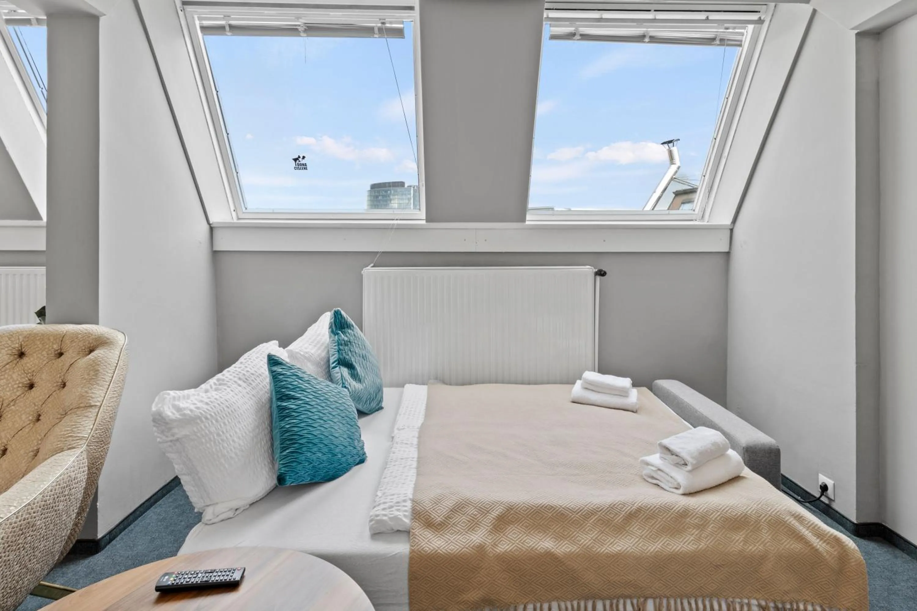 Bed in Hotel George Vienna