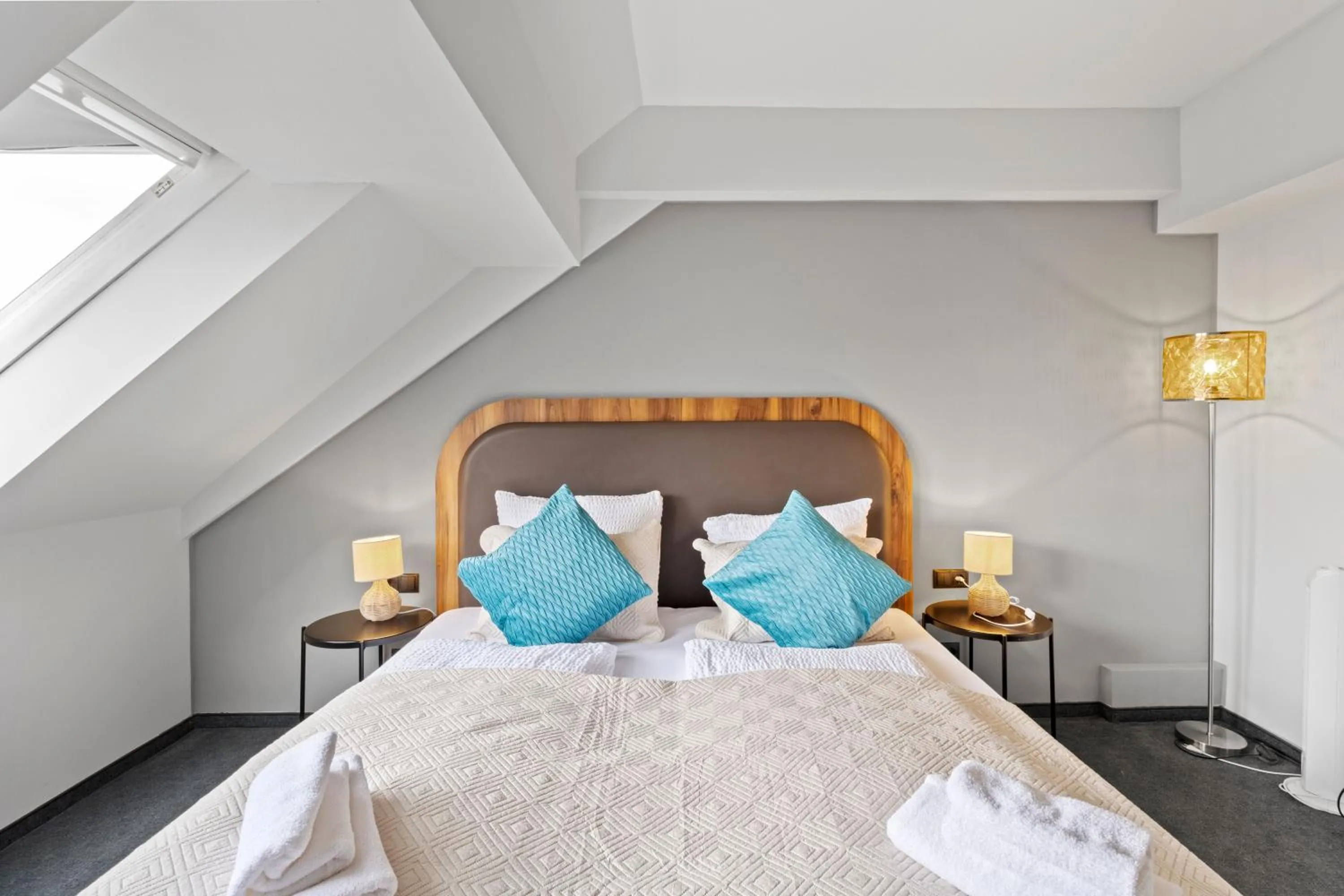 Bed in Hotel George Vienna