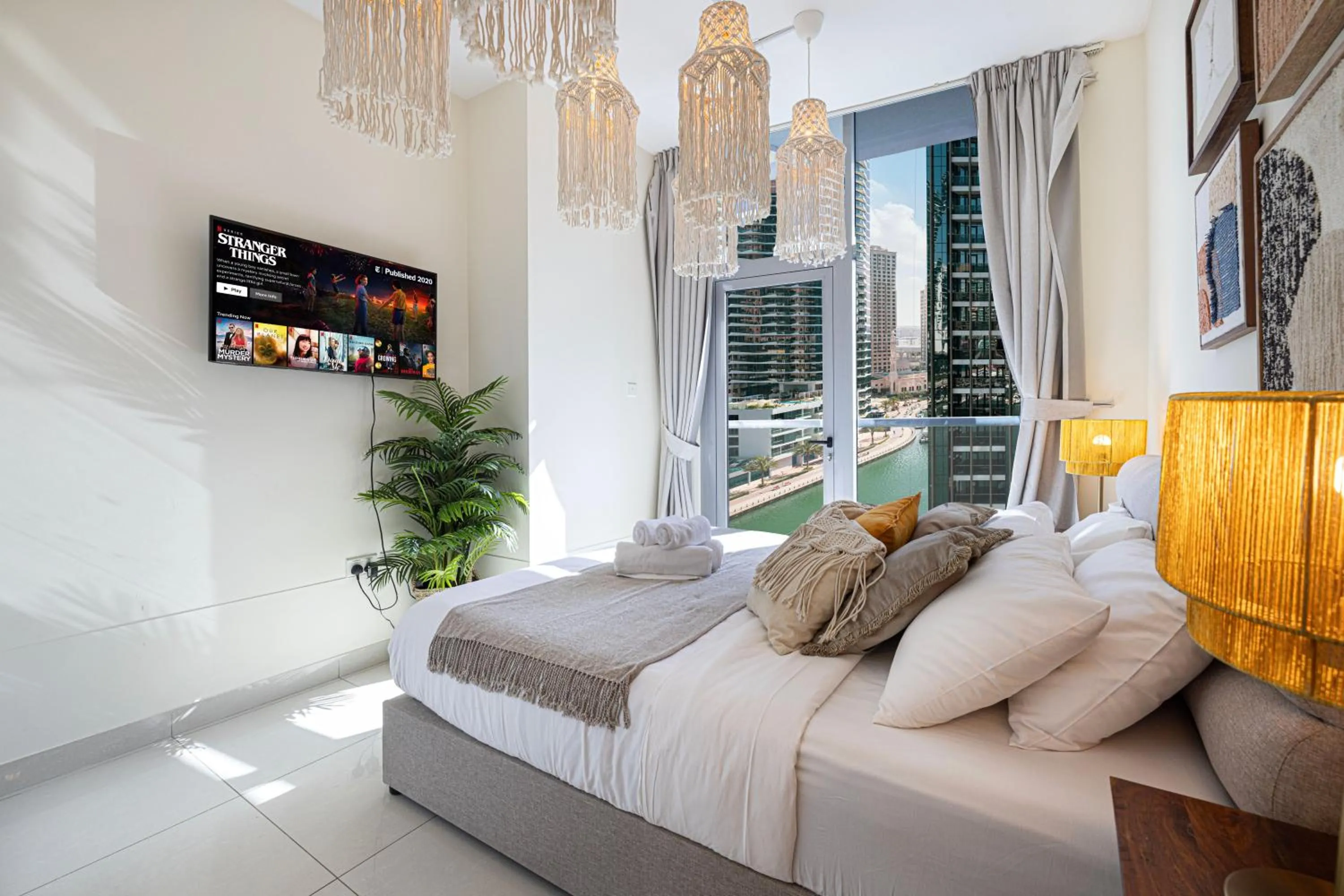 Communal lounge/ TV room in Stylish 3 bedrooms Boho-Style Home