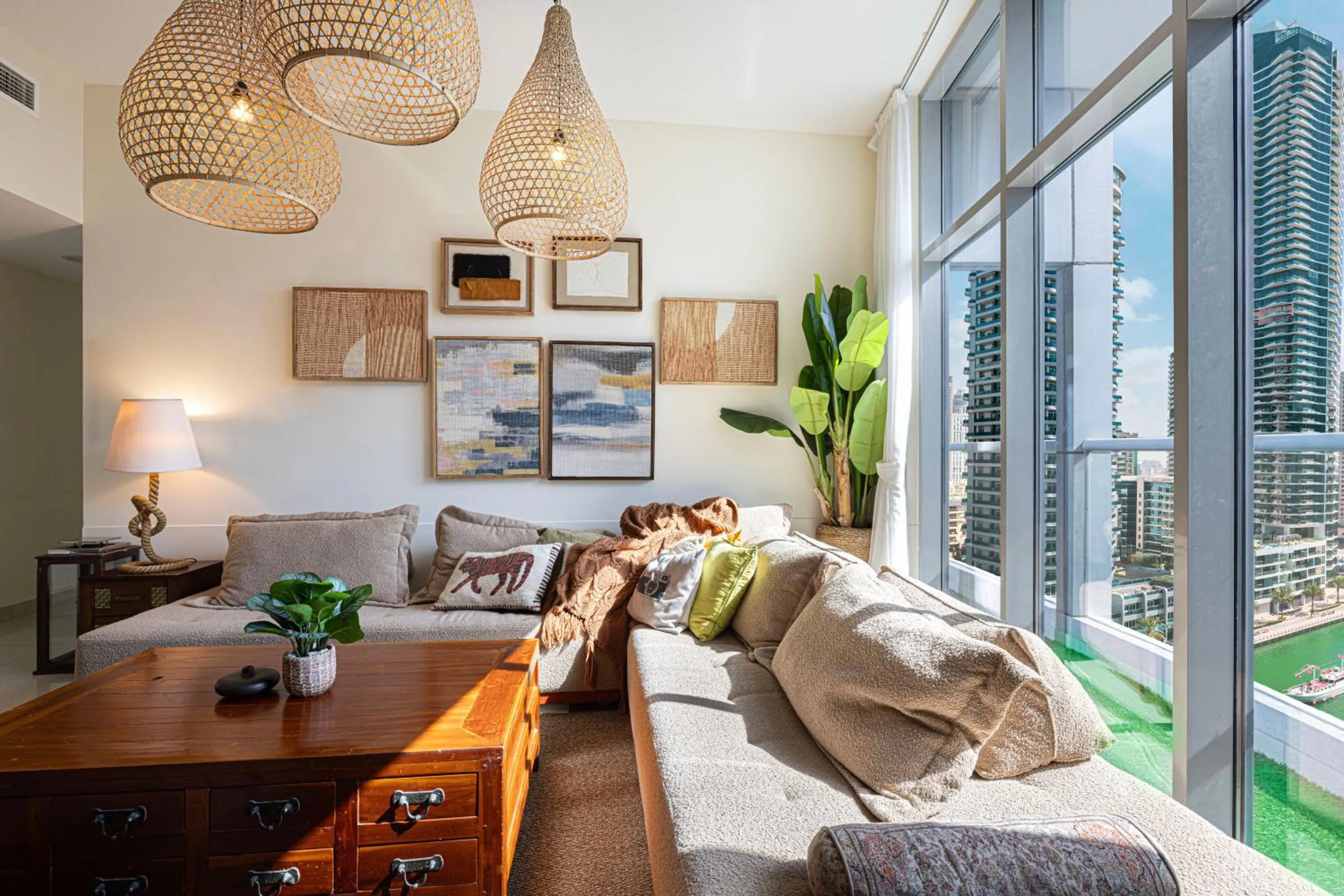 Living room in Stylish 3 bedrooms Boho-Style Home