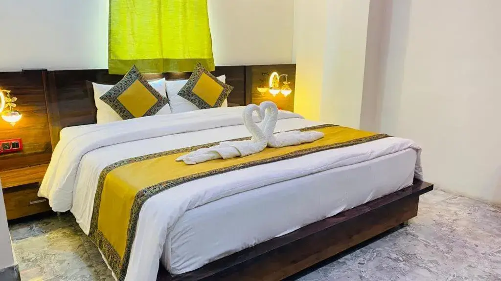 Bed in Namaste Benares Varanasi Bed in Namaste Benares Varanasi