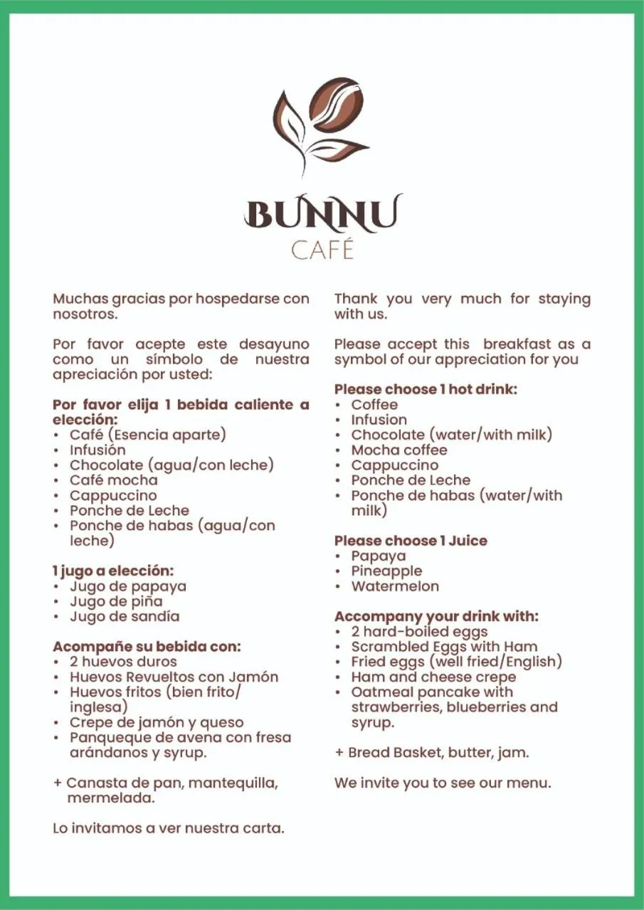 Breakfast in Eco Bunnu Inn