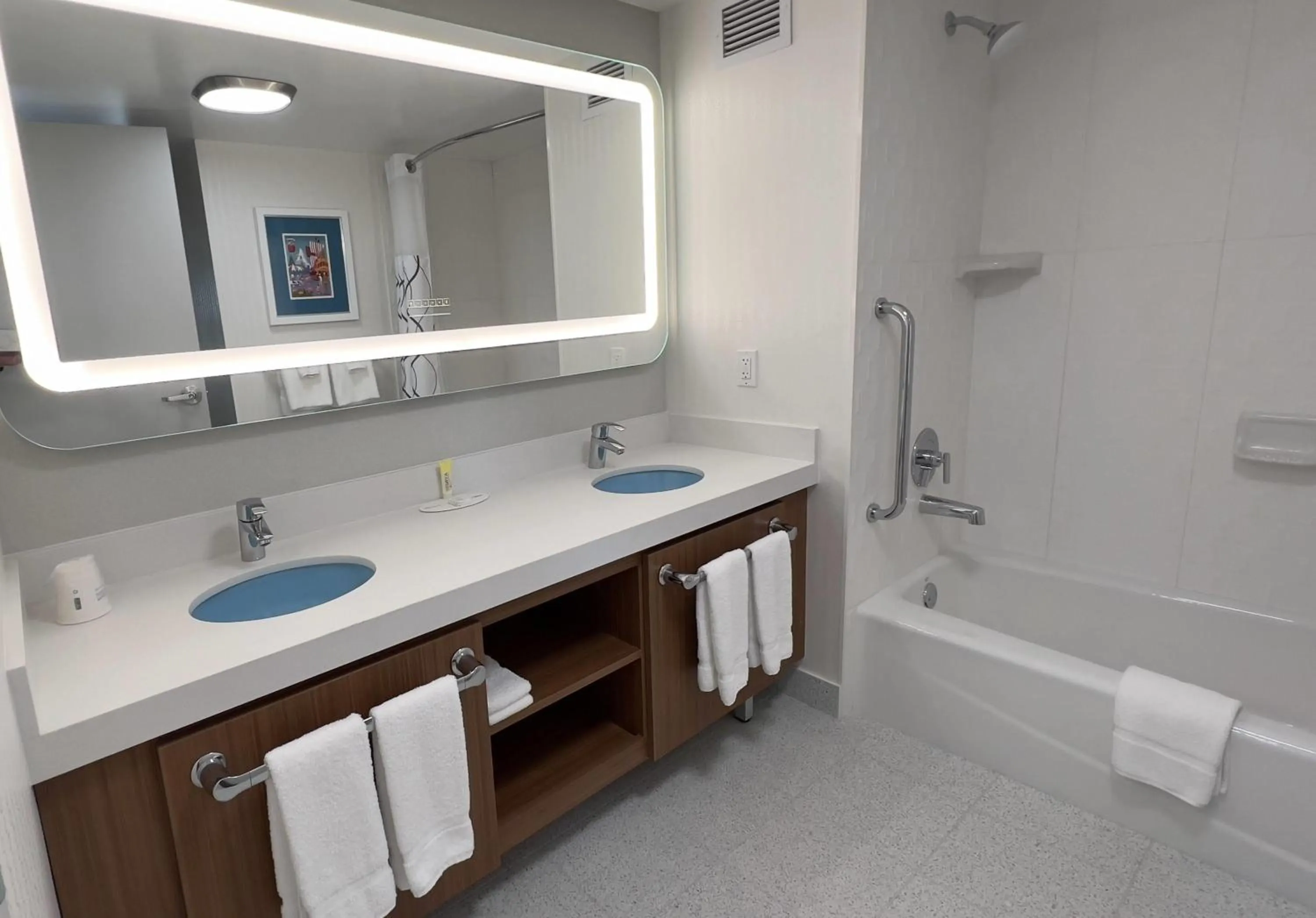 Bathroom in Howard Johnson by Wyndham Anaheim Hotel and Water Playground