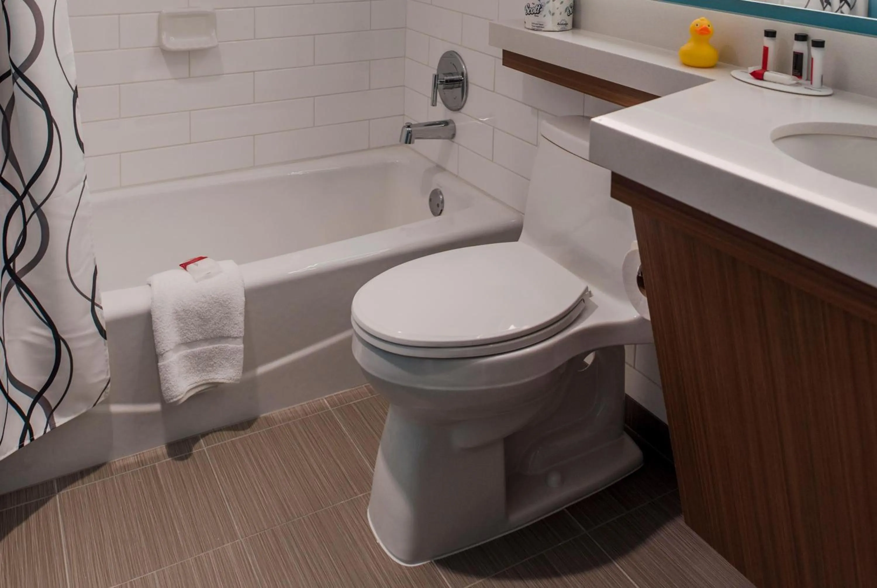 Bathroom in Howard Johnson by Wyndham Anaheim Hotel & Water Playground