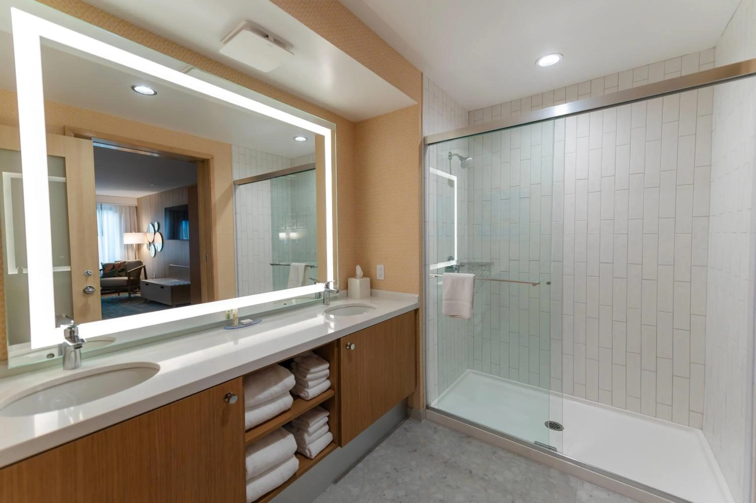 Bathroom in Howard Johnson by Wyndham Anaheim Hotel and Water Playground
