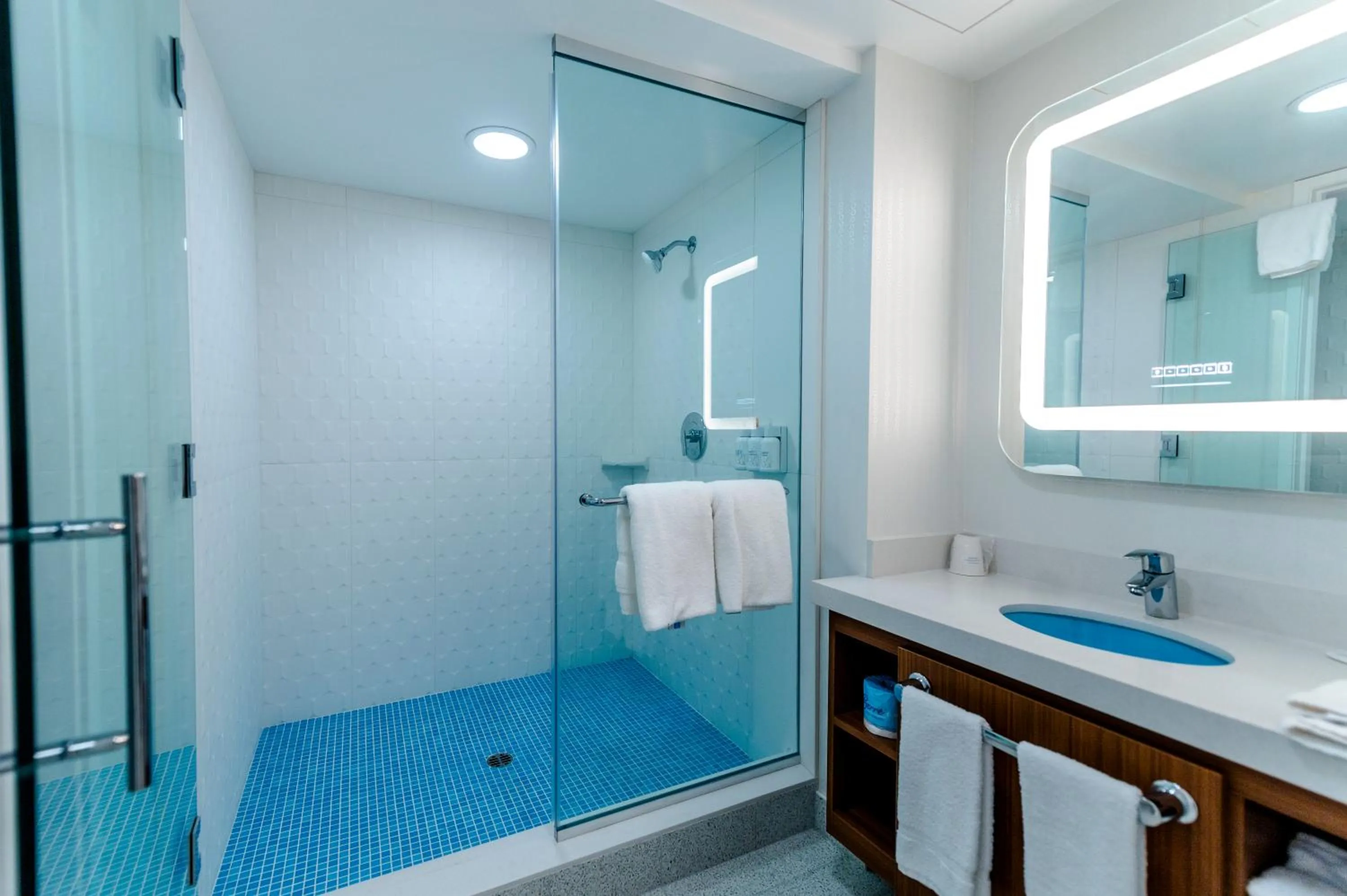 Shower in Howard Johnson by Wyndham Anaheim Hotel and Water Playground